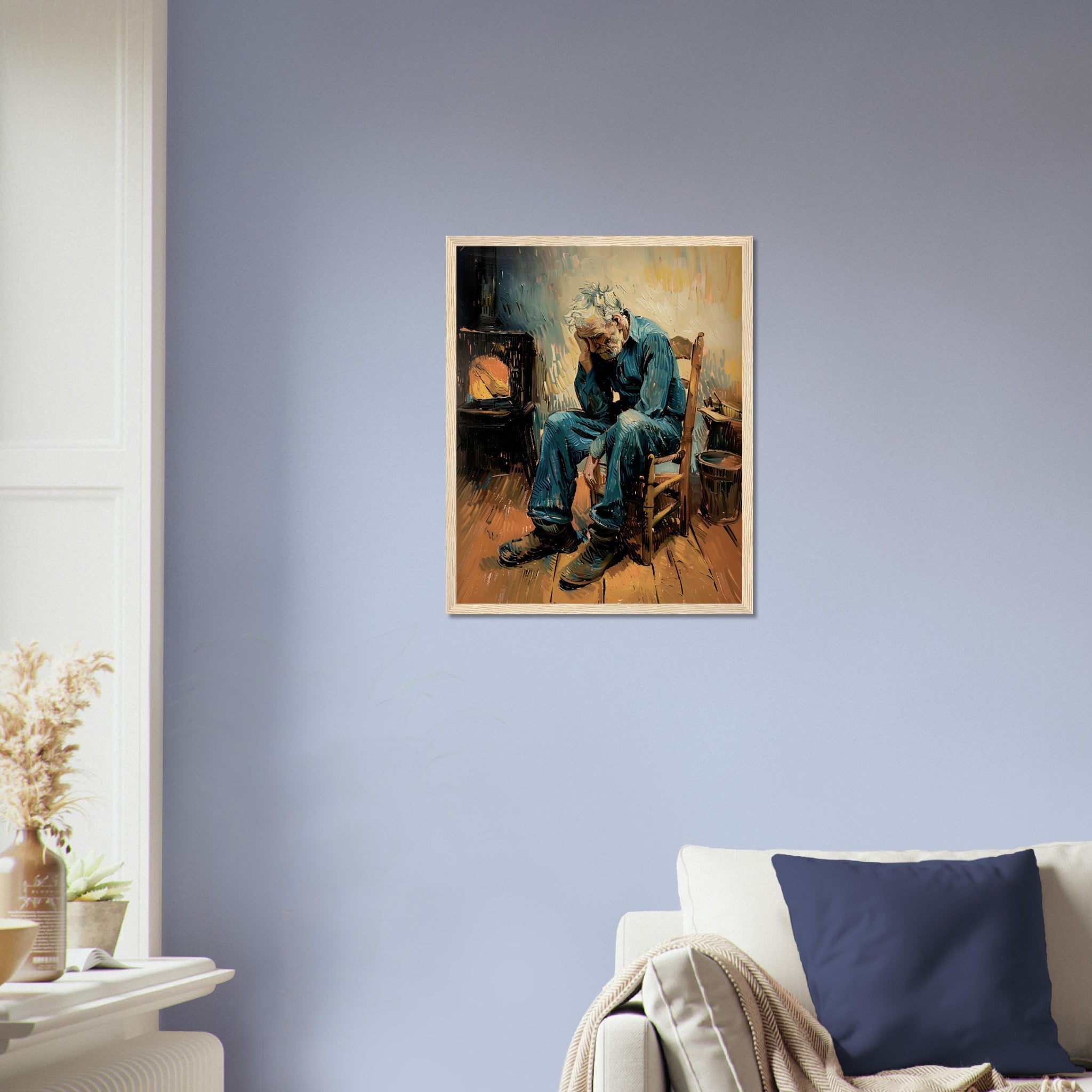 Modern Version Of Van Gogh's At Eternity's Gate, Sorrowing Old Man Poster Print - WallArtPrints4U