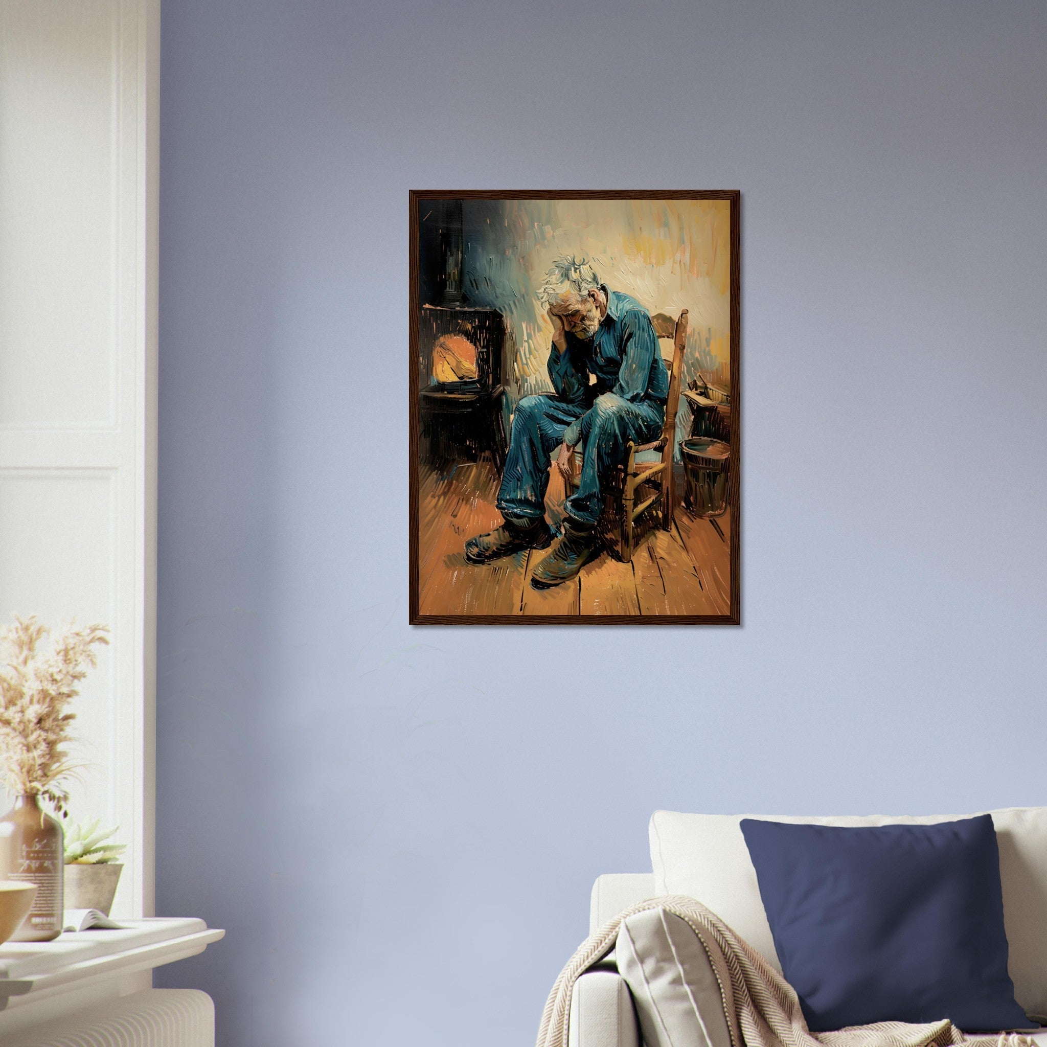 Modern Version Of Van Gogh's At Eternity's Gate, Sorrowing Old Man Poster Print - WallArtPrints4U