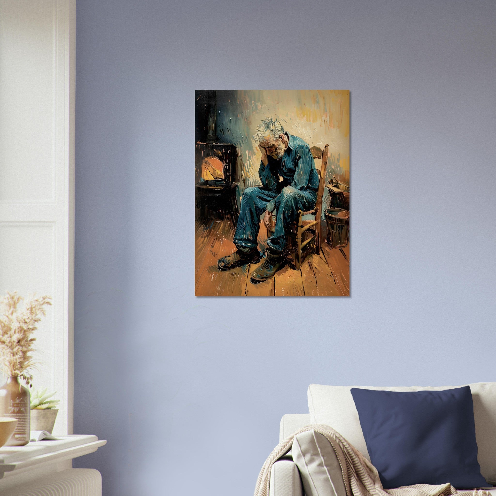 Modern Version Of Van Gogh's At Eternity's Gate, Sorrowing Old Man Poster Print - WallArtPrints4U