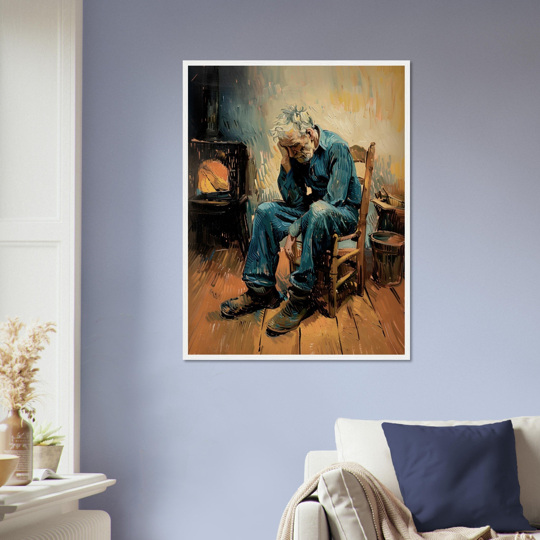 Modern Version Of Van Gogh's At Eternity's Gate, Sorrowing Old Man Poster Print - WallArtPrints4U