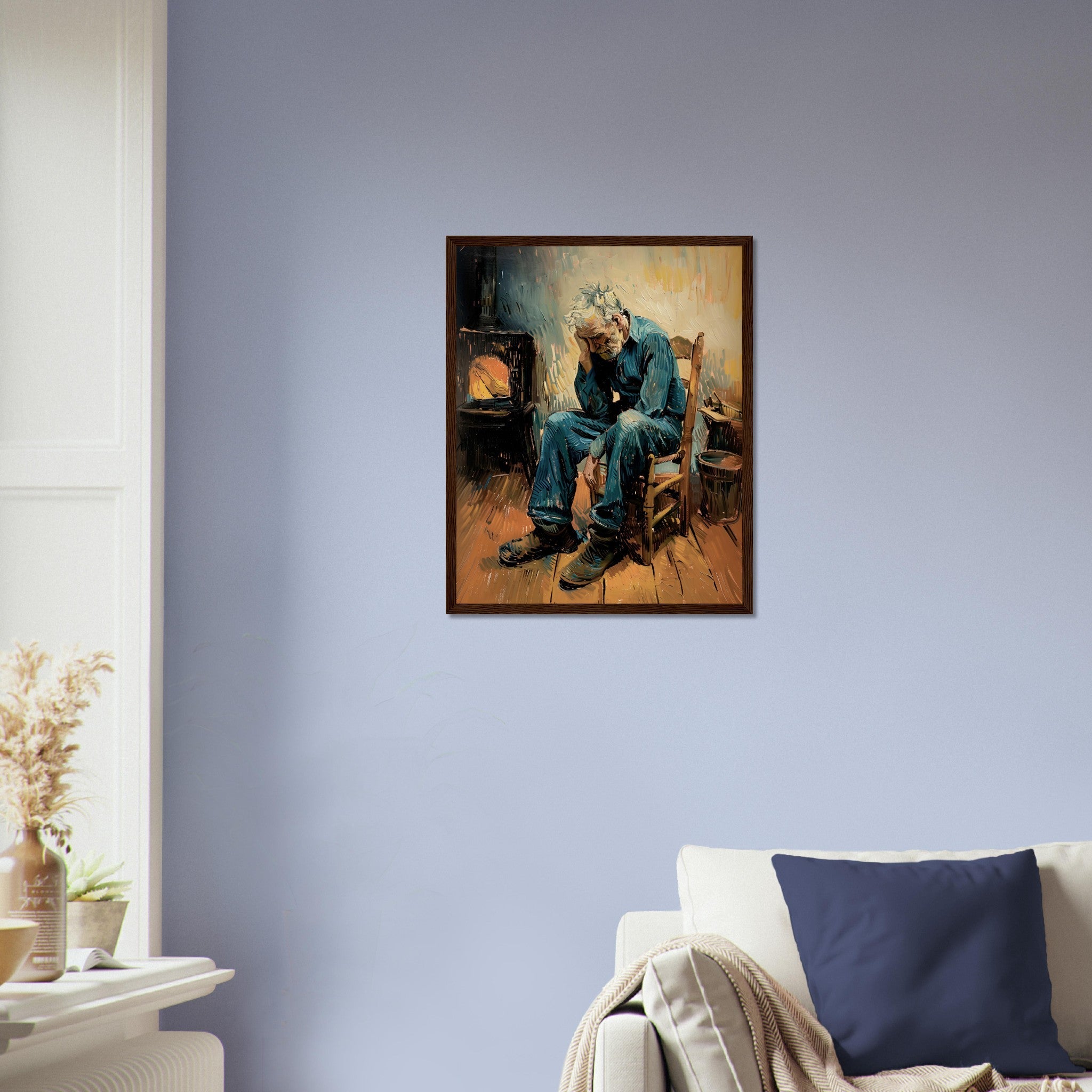 Modern Version Of Van Gogh's At Eternity's Gate, Sorrowing Old Man Poster Print - WallArtPrints4U