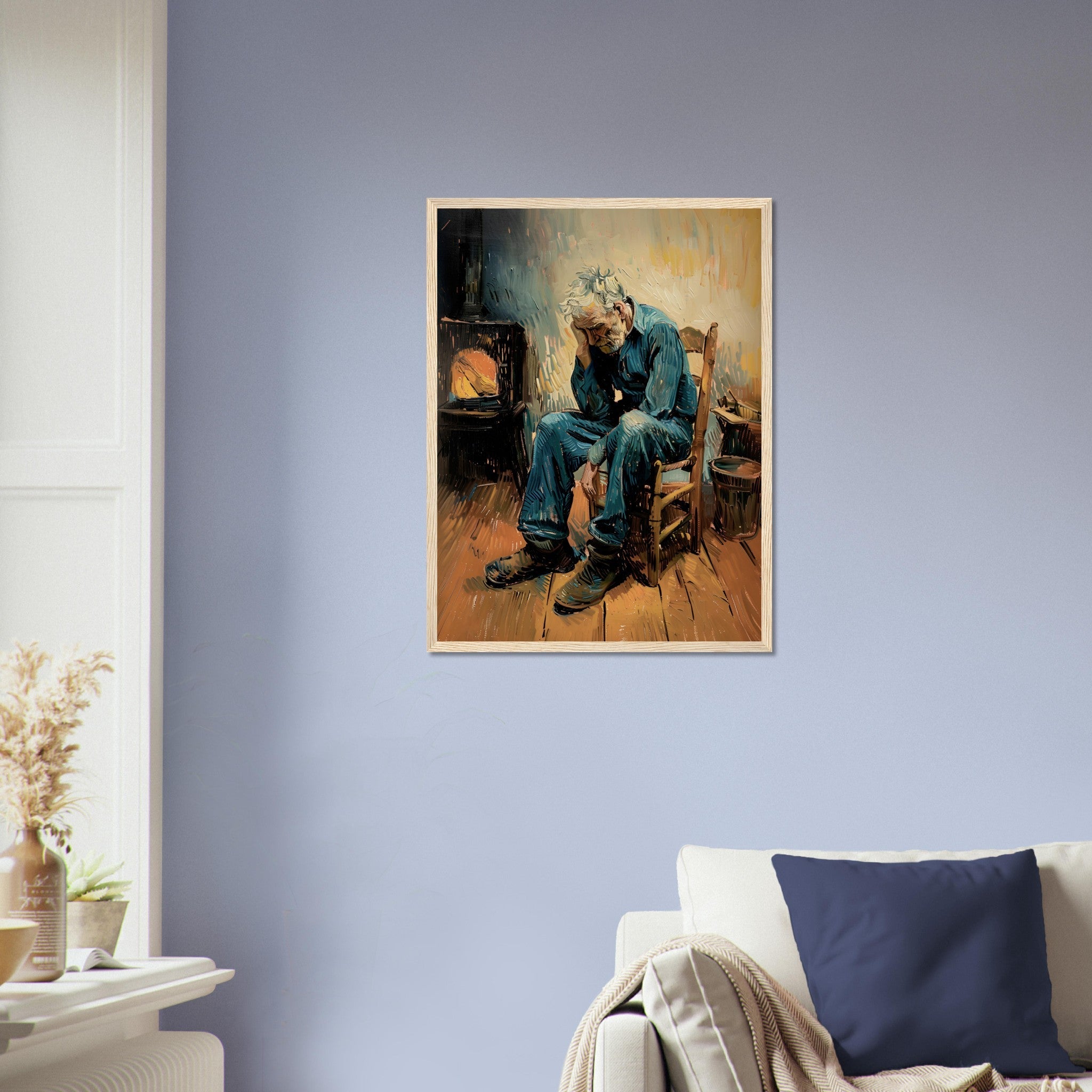 Modern Version Of Van Gogh's At Eternity's Gate, Sorrowing Old Man Poster Print - WallArtPrints4U