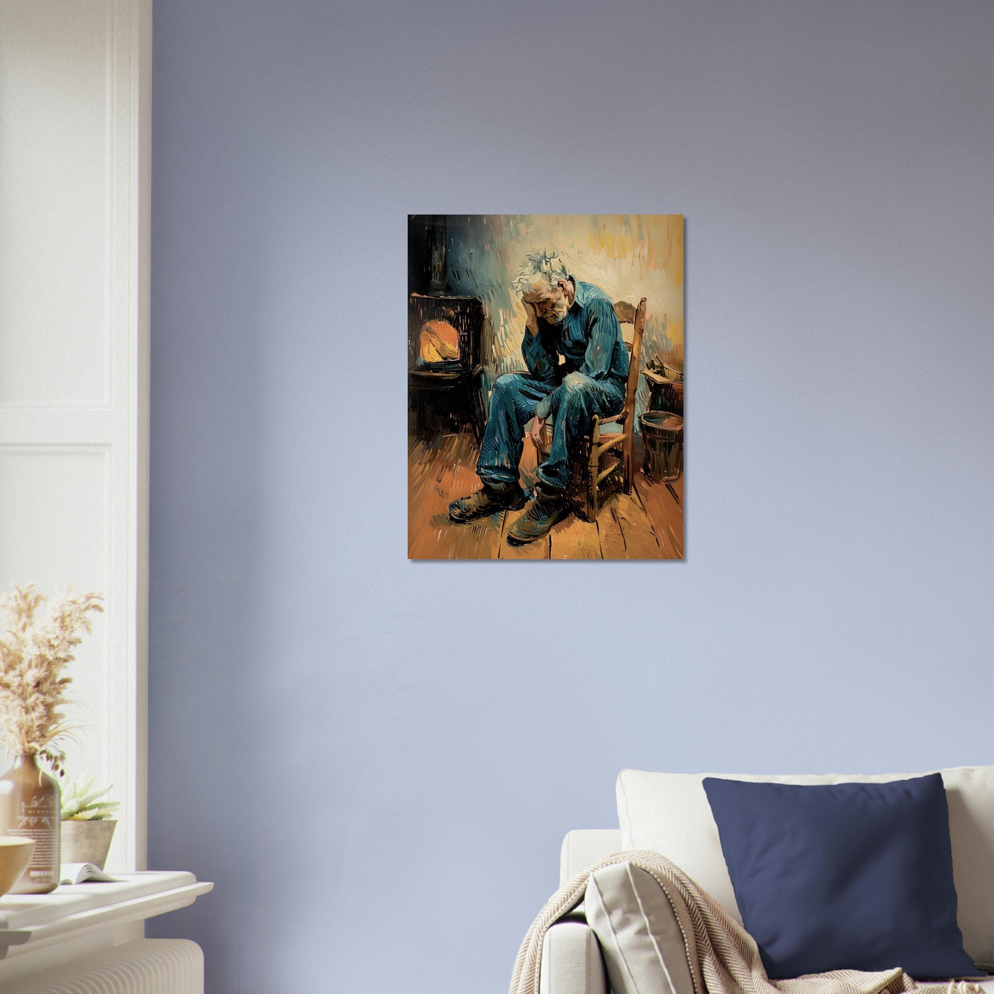 Modern Version Of Van Gogh's At Eternity's Gate, Sorrowing Old Man Poster Print - WallArtPrints4U