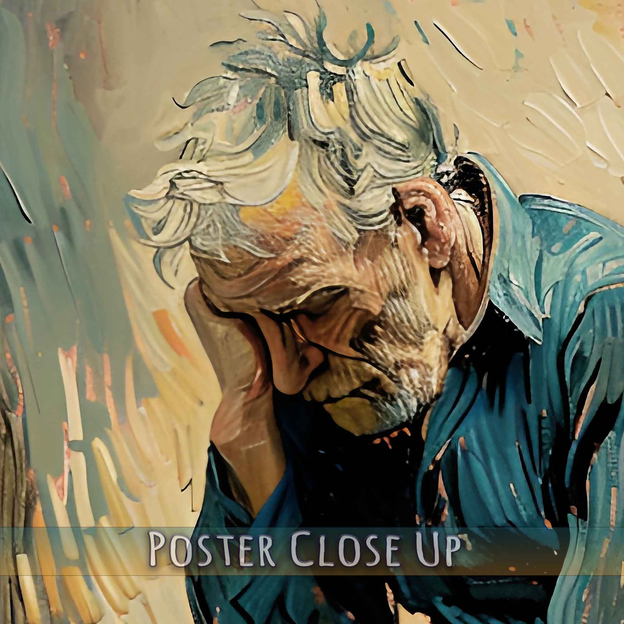 Modern Version Of Van Gogh's At Eternity's Gate, Sorrowing Old Man Poster Print - WallArtPrints4U