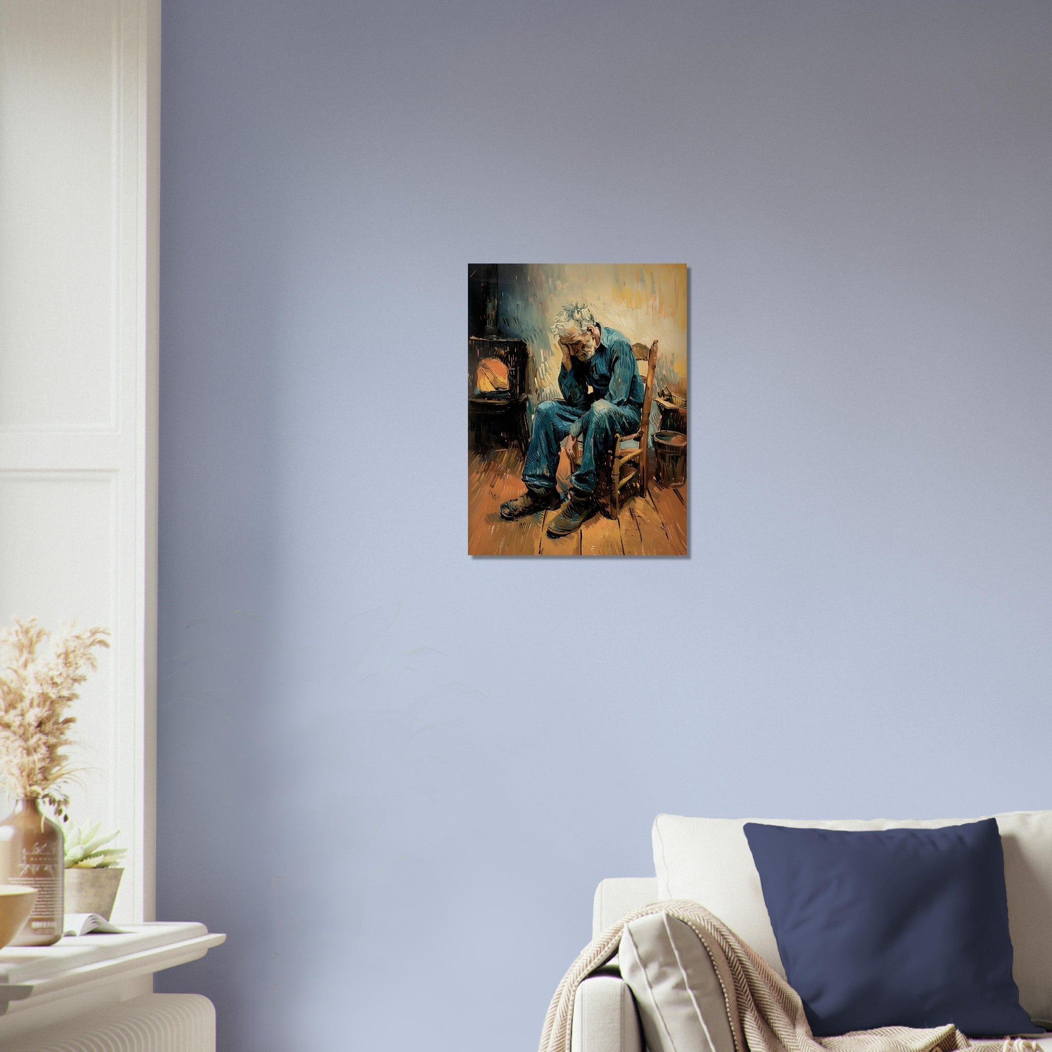 Modern Version Of Van Gogh's At Eternity's Gate, Sorrowing Old Man Poster Print - WallArtPrints4U