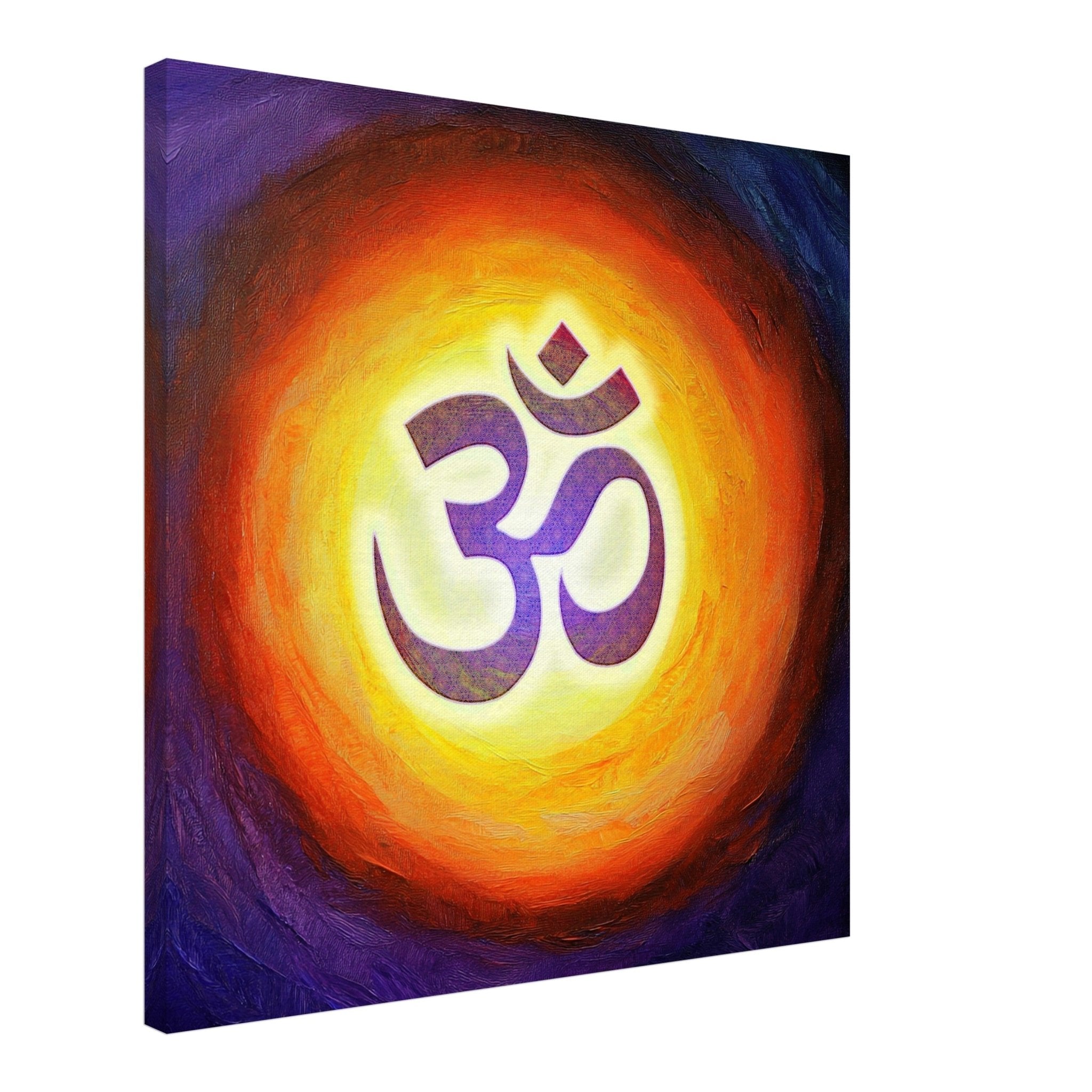 Om Symbol Yoga Canvas Print Spiritual Wall Art Meditation Decor - WallArtPrints4U