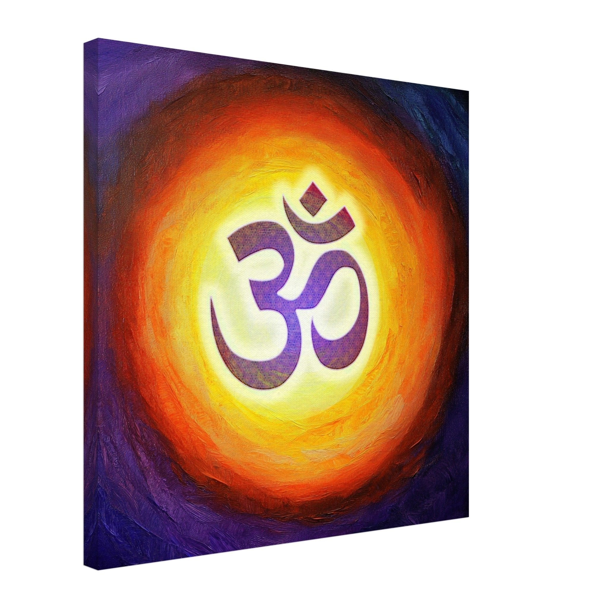 Om Symbol Yoga Canvas Print Spiritual Wall Art Meditation Decor - WallArtPrints4U