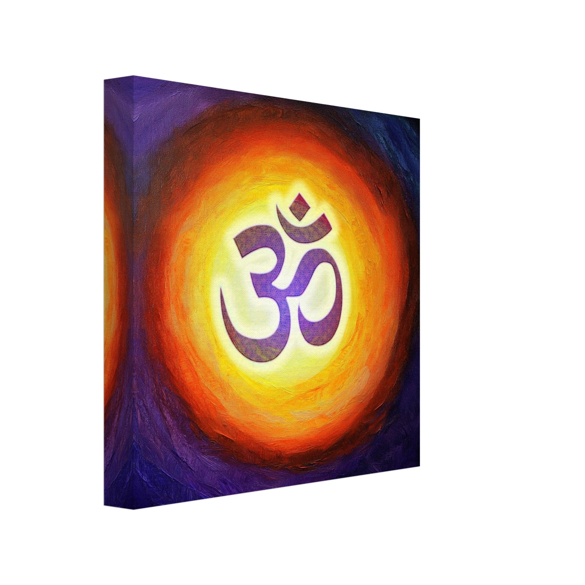 Om Symbol Yoga Canvas Print Spiritual Wall Art Meditation Decor - WallArtPrints4U