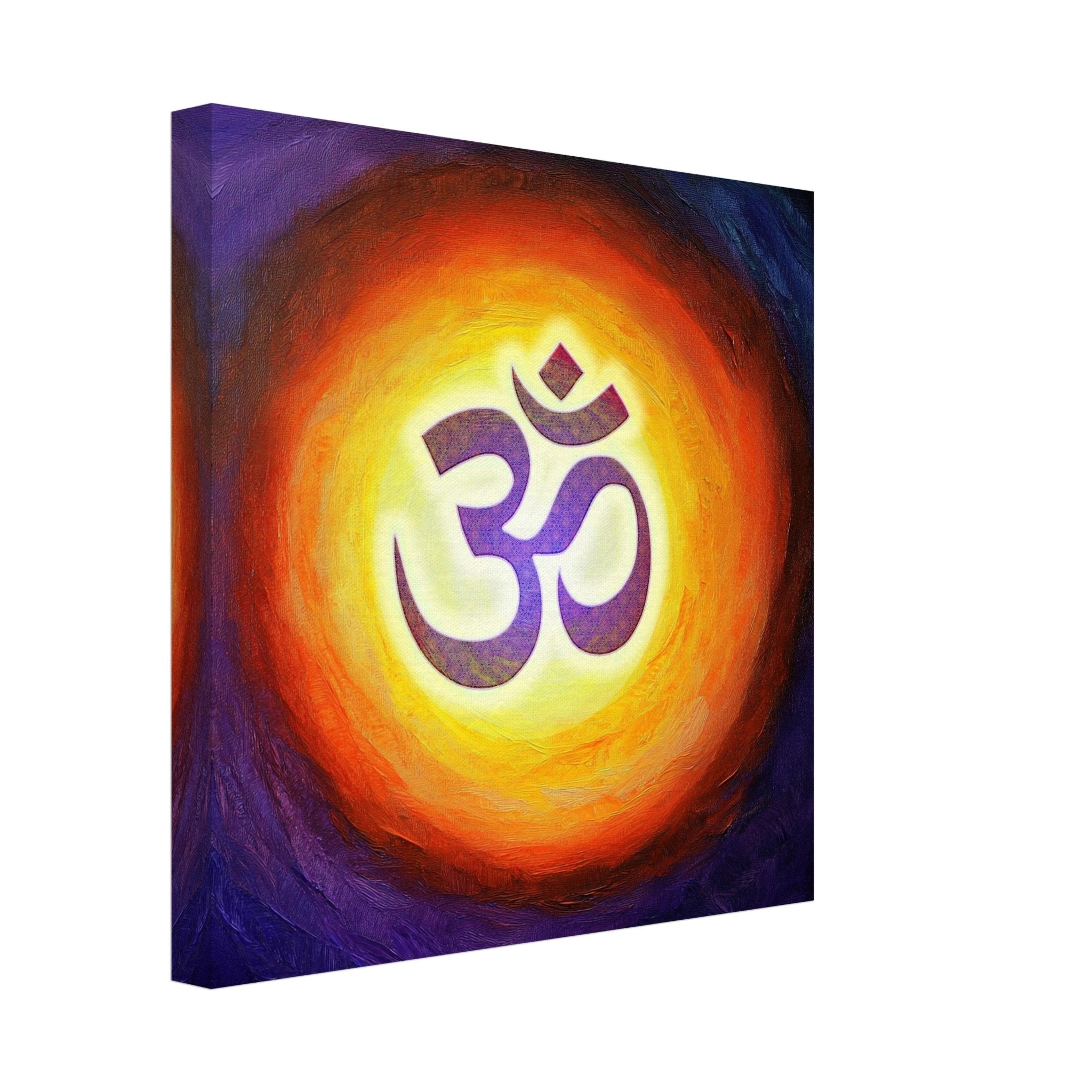 Om Symbol Yoga Canvas Print Spiritual Wall Art Meditation Decor - WallArtPrints4U