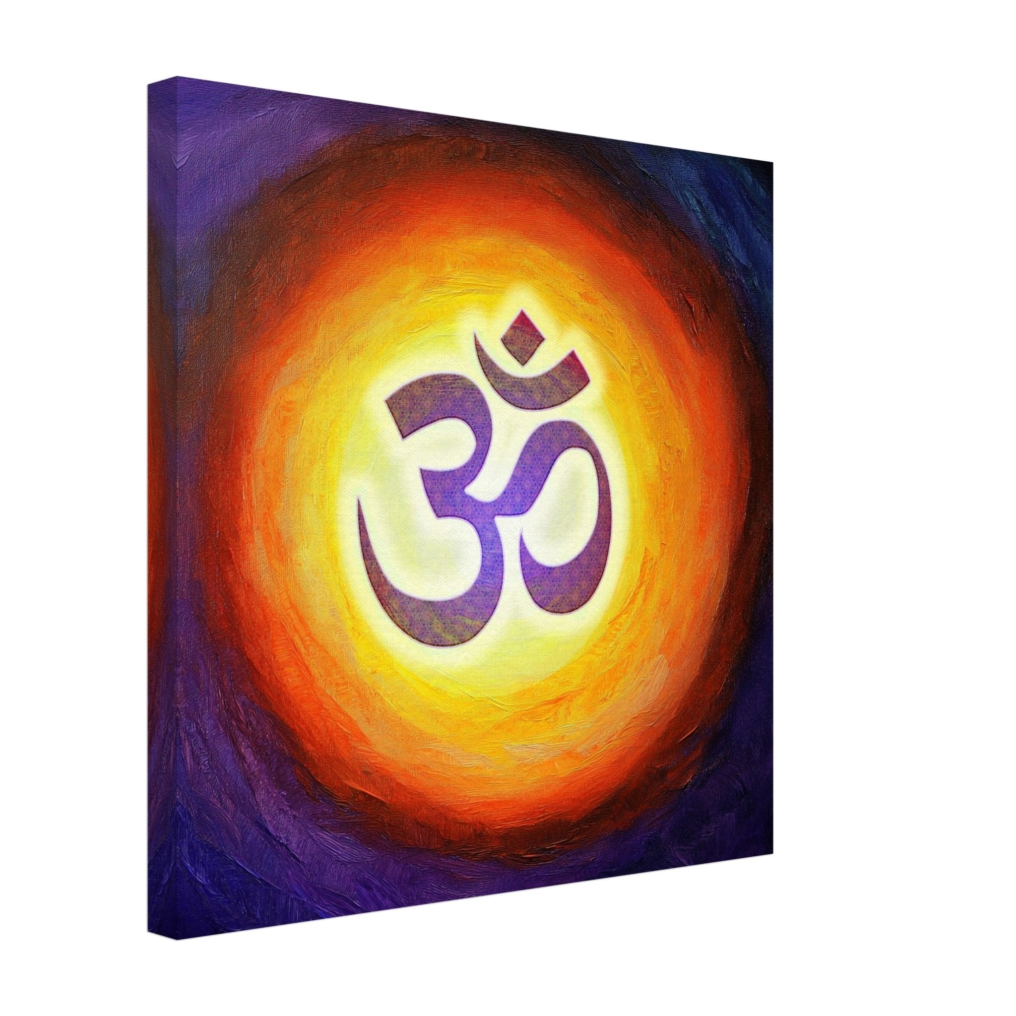 Om Symbol Yoga Canvas Print Spiritual Wall Art Meditation Decor - WallArtPrints4U