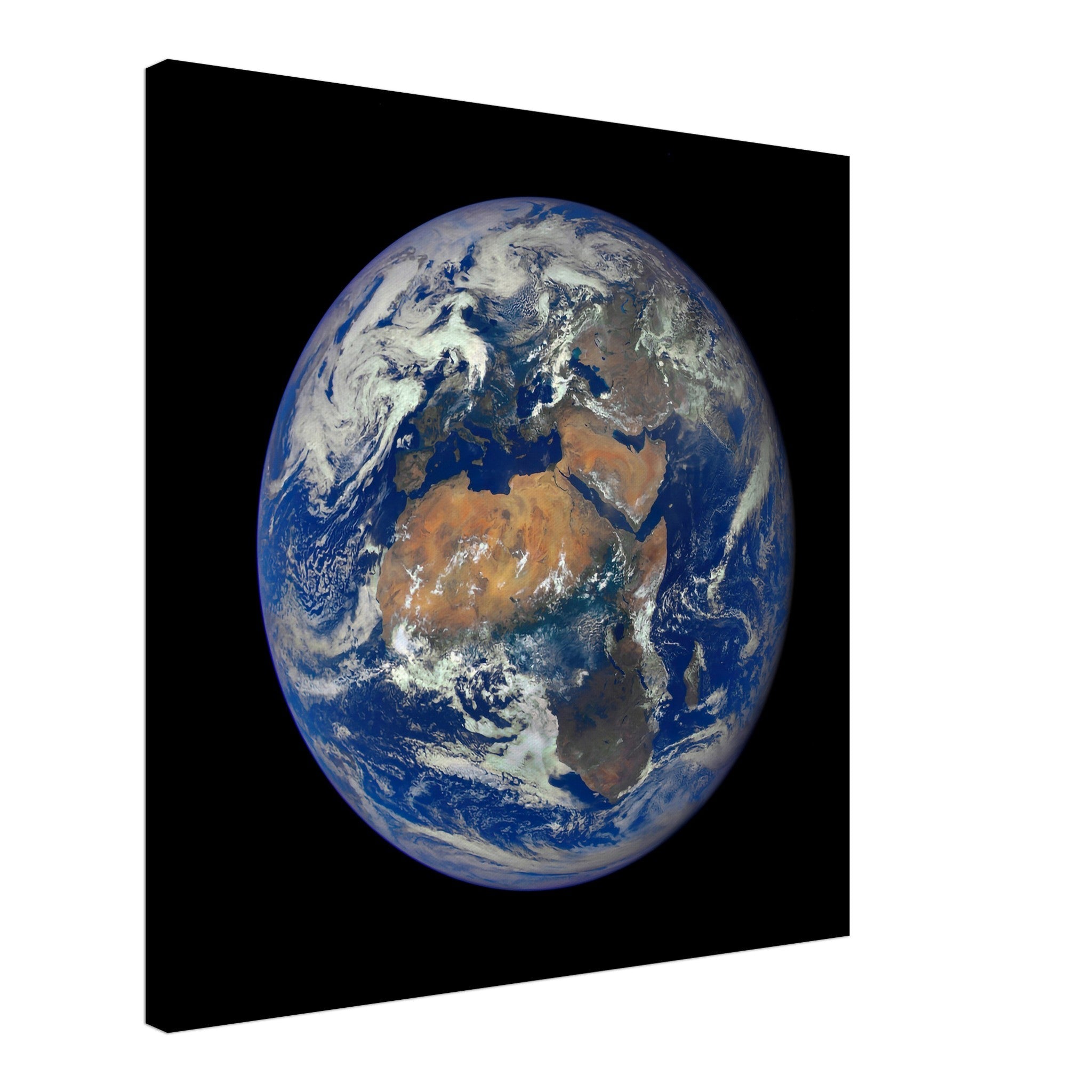 Planet Earth Canvas - Planet Earth Canvas Print Africa & Europe Deep Space Climate Observatory - WallArtPrints4U