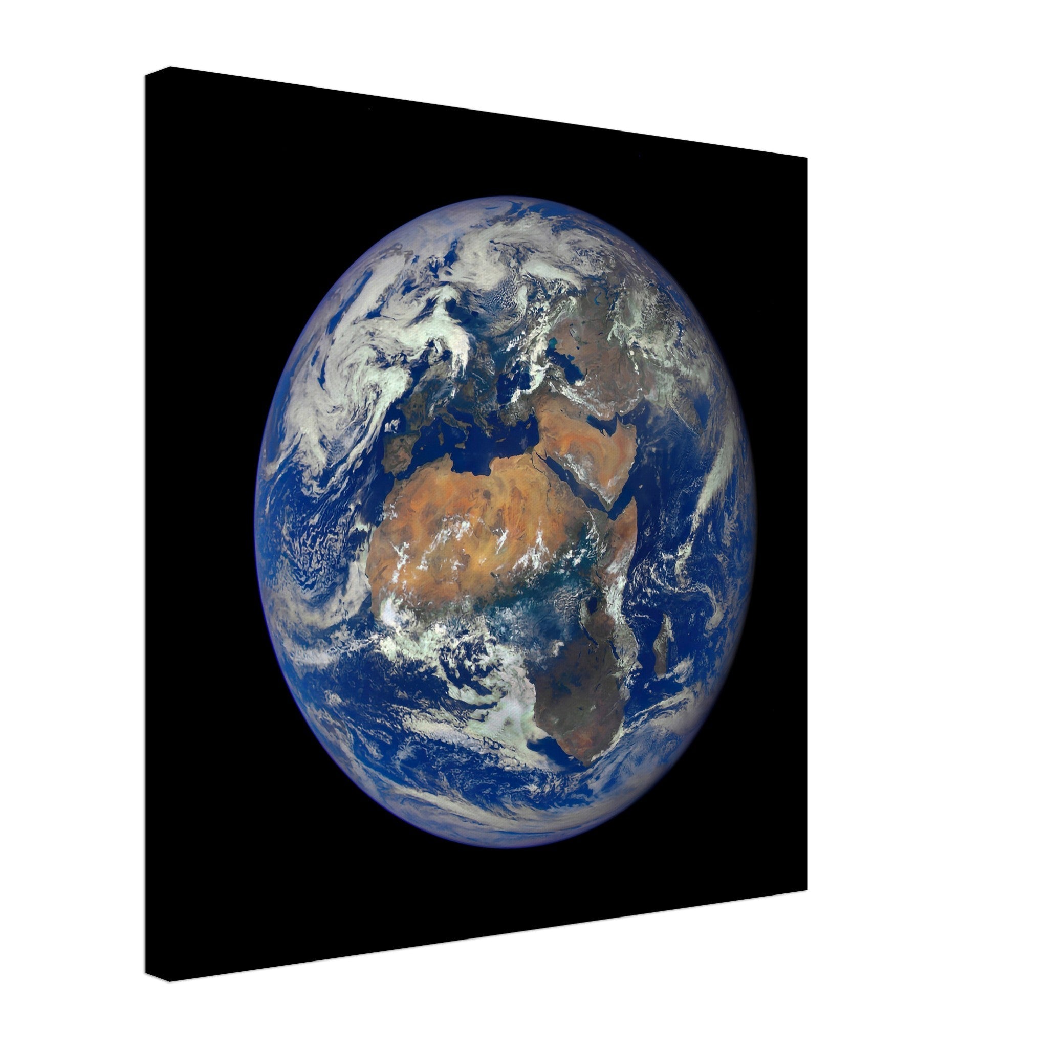 Planet Earth Canvas - Planet Earth Canvas Print Africa & Europe Deep Space Climate Observatory - WallArtPrints4U