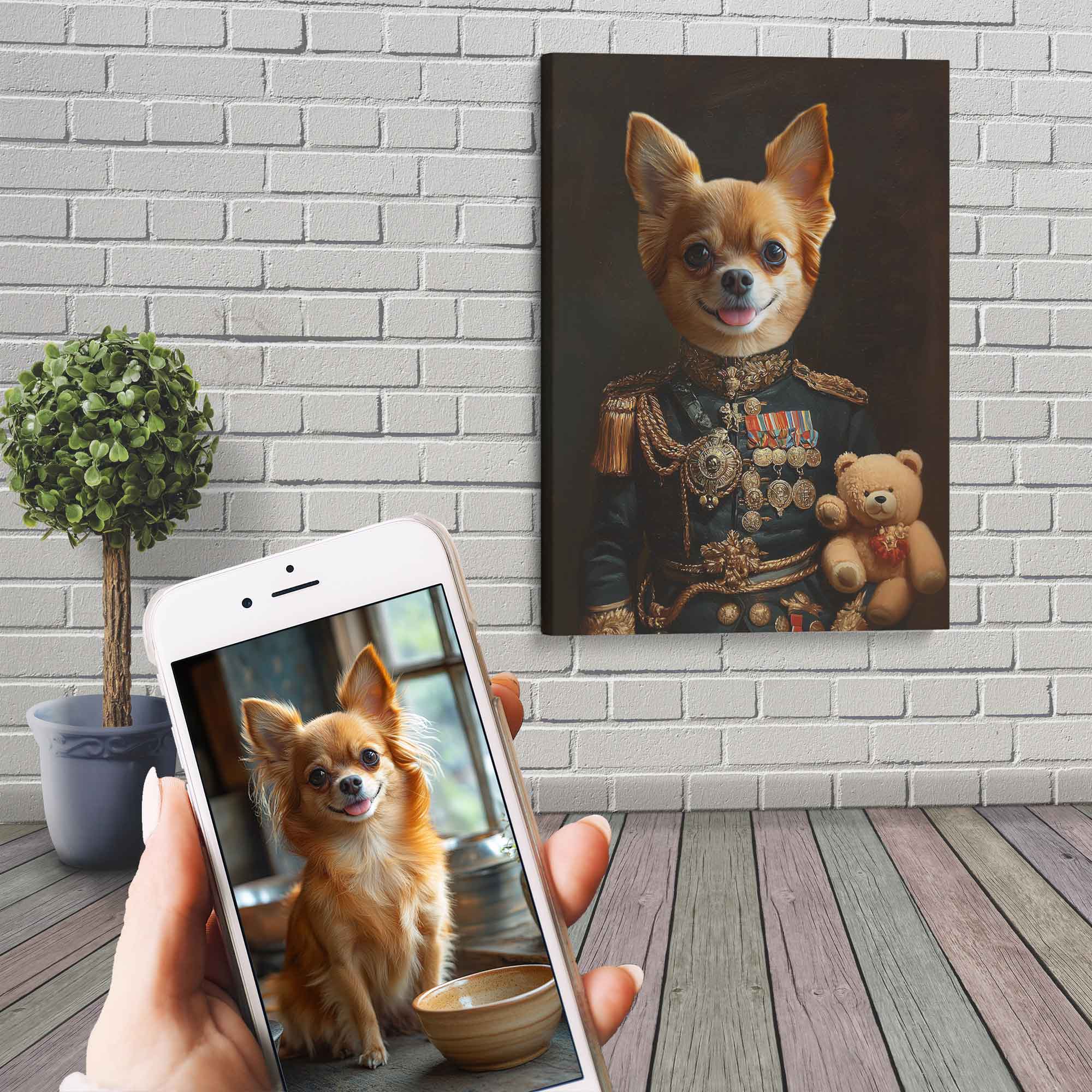 Renaissance Pet Portrait Canvas, Custom Dog Painting, Dog Portrait From Photo - WallArtPrints4U