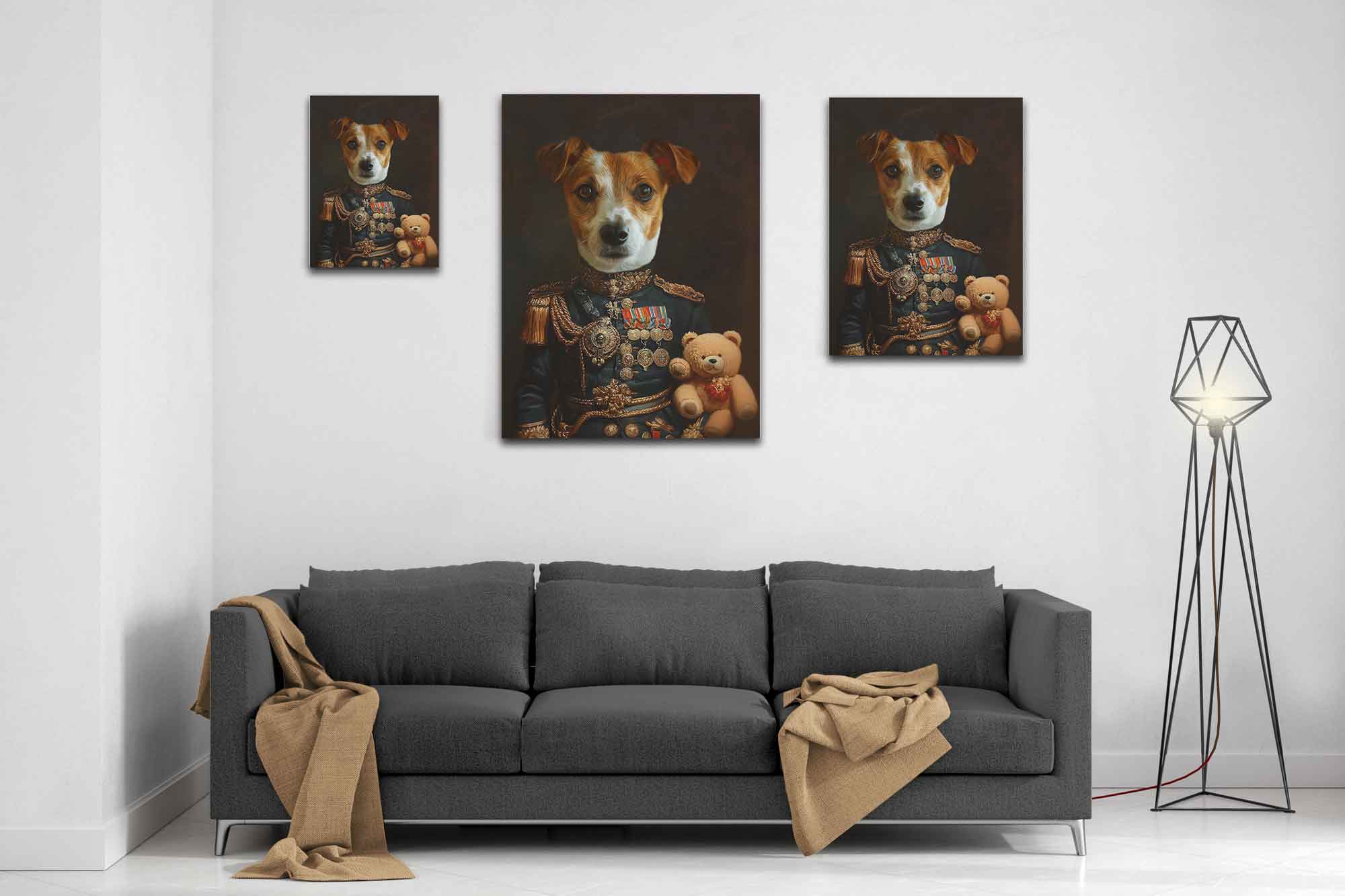 Renaissance Pet Portrait Canvas, Custom Dog Painting, Dog Portrait From Photo - WallArtPrints4U