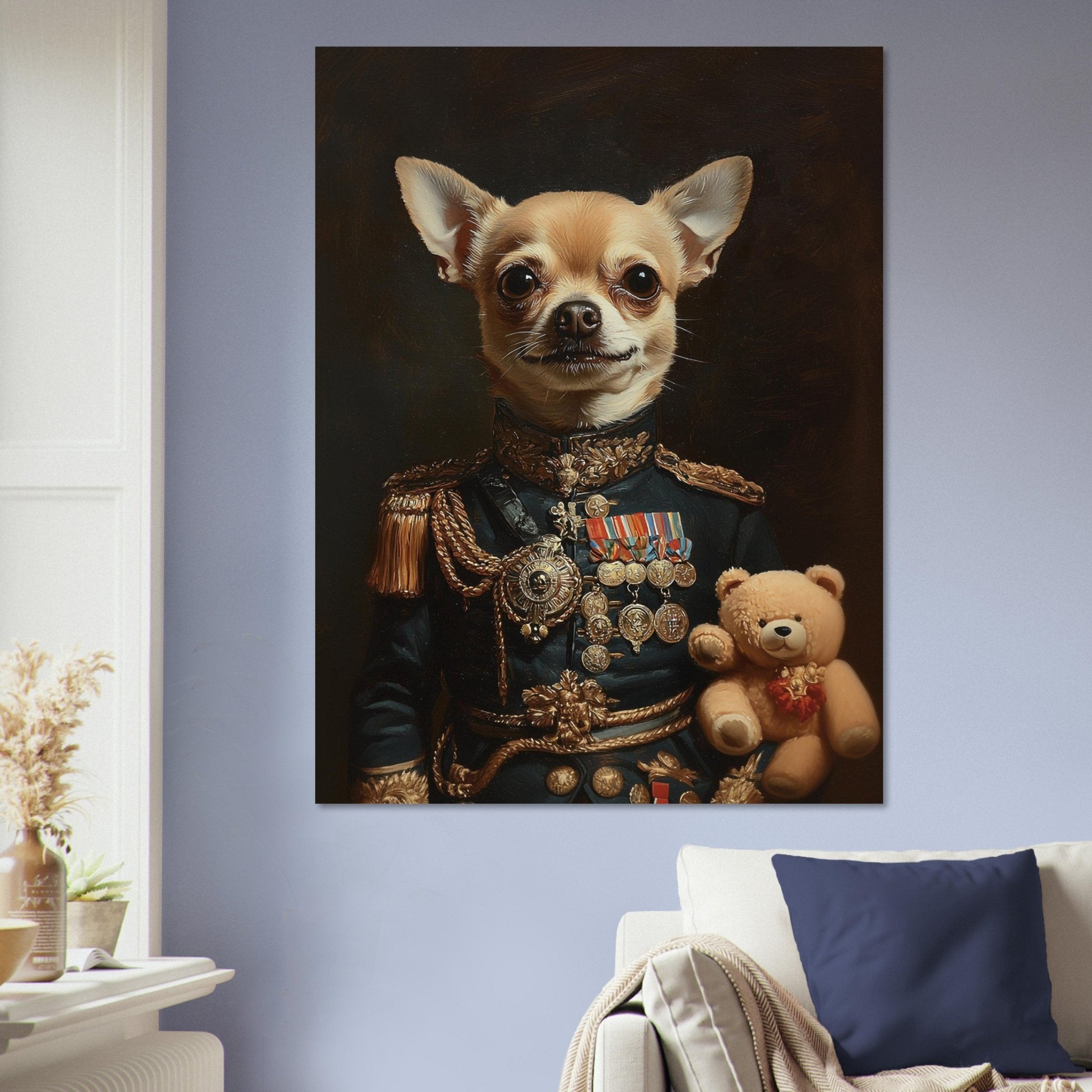 Renaissance Pet Portrait Poster Custom Print, Dog Portrait From Photo - WallArtPrints4U