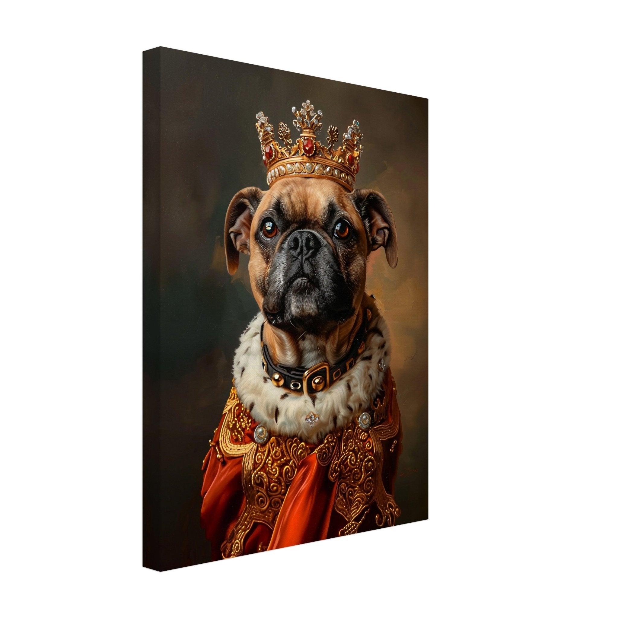 Royal Pet Portrait Canvas Custom Print, Dog Portrait From Photo - WallArtPrints4U