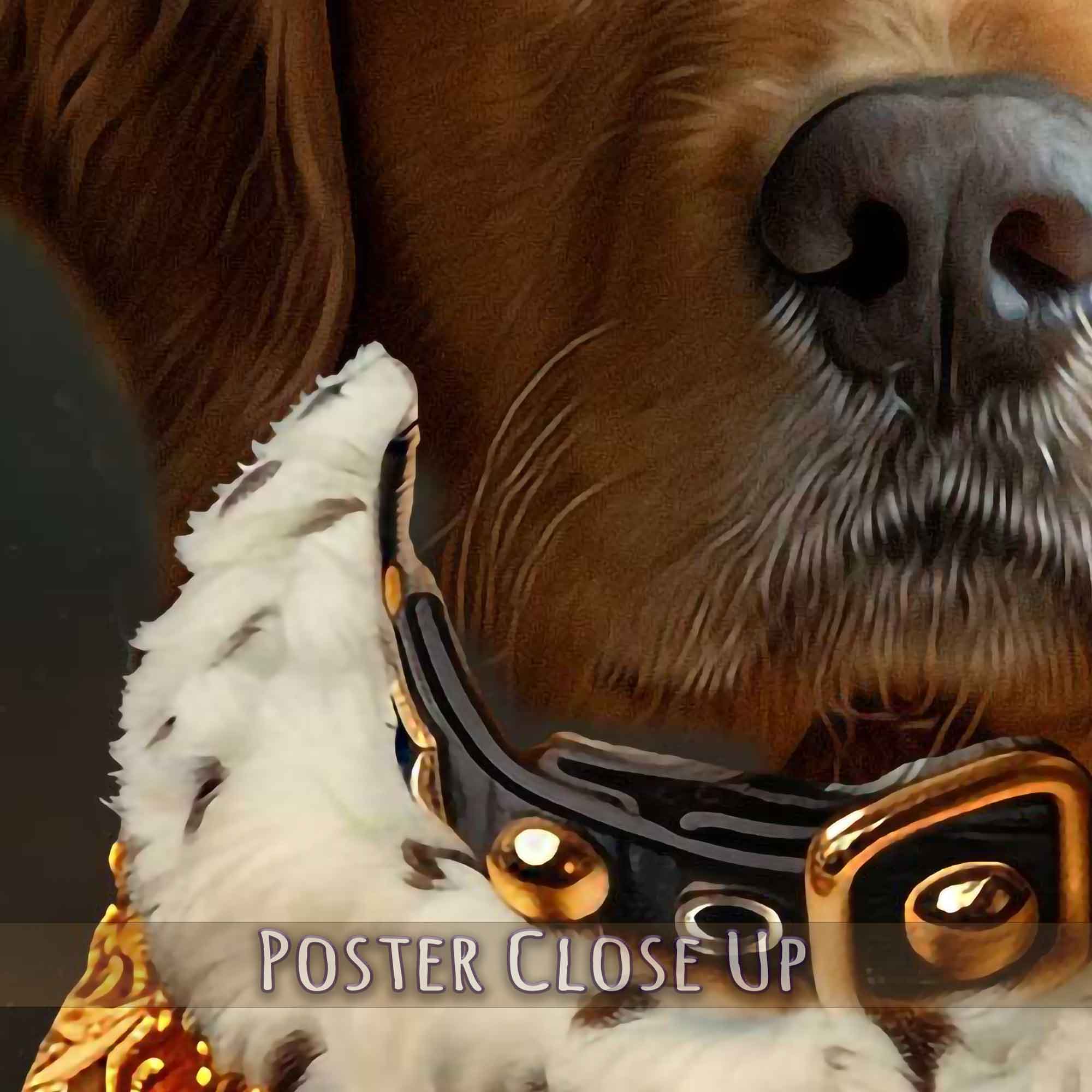 Royal Pet Portrait Poster Custom Print, Dog Portrait From Photo - WallArtPrints4U