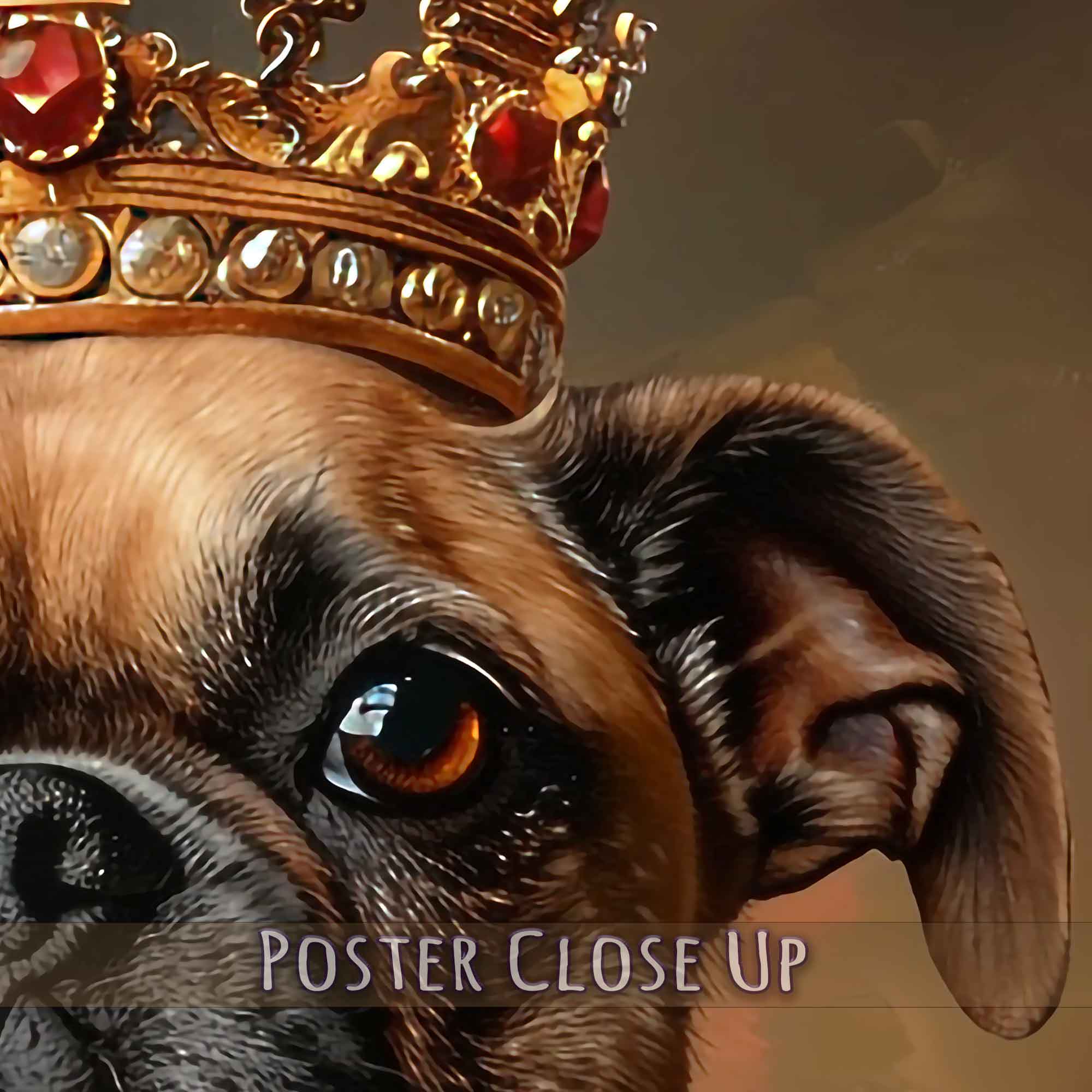 Royal Pet Portrait Poster Custom Print, Dog Portrait From Photo - WallArtPrints4U