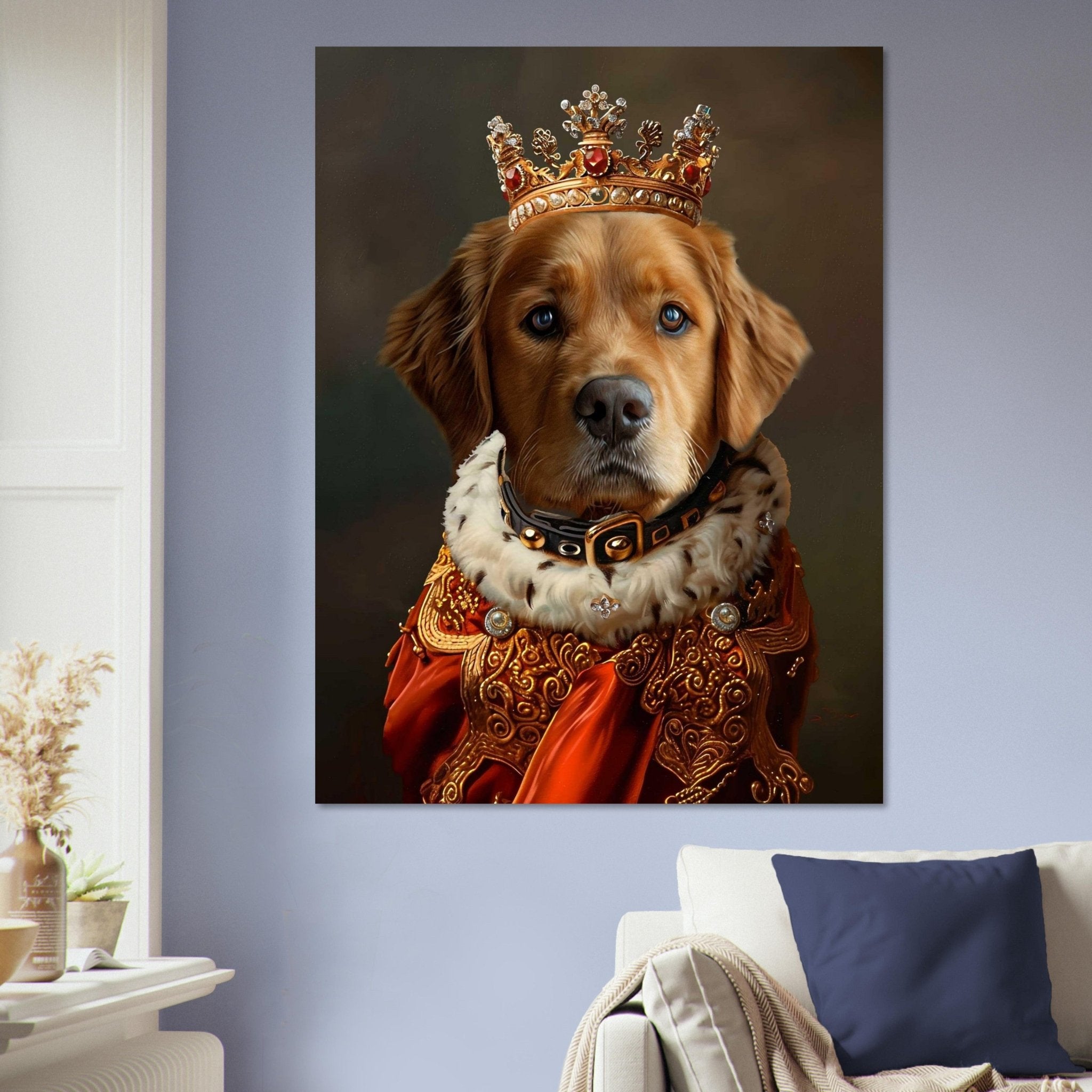 Royal Pet Portrait Poster Custom Print, Dog Portrait From Photo - WallArtPrints4U