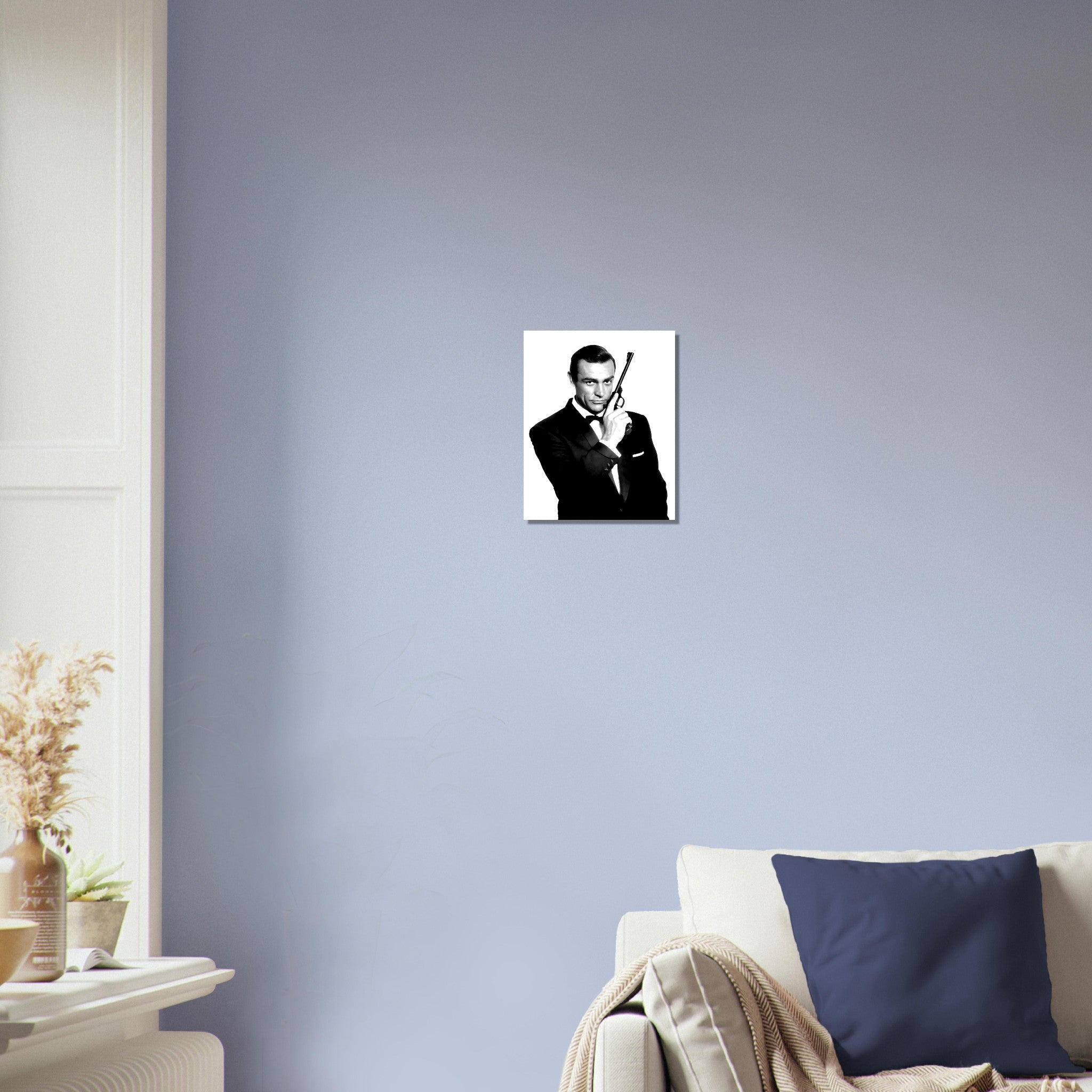 Sean Connery Poster, James Bond With Gun Poster, Vintage Photo Portrait - Sean Connery Print - WallArtPrints4U