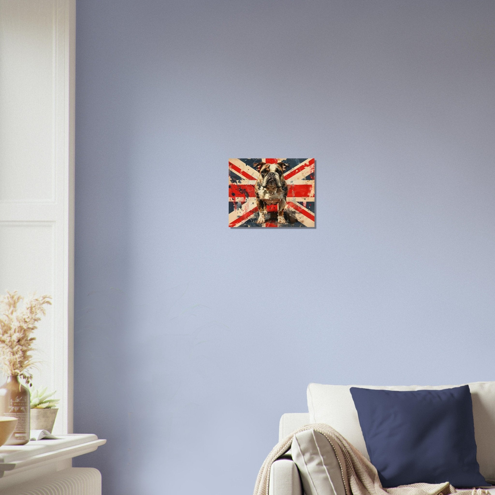 Union Jack Poster, Bulldog British Flag Poster Print, UK Flag Wall Art - WallArtPrints4U