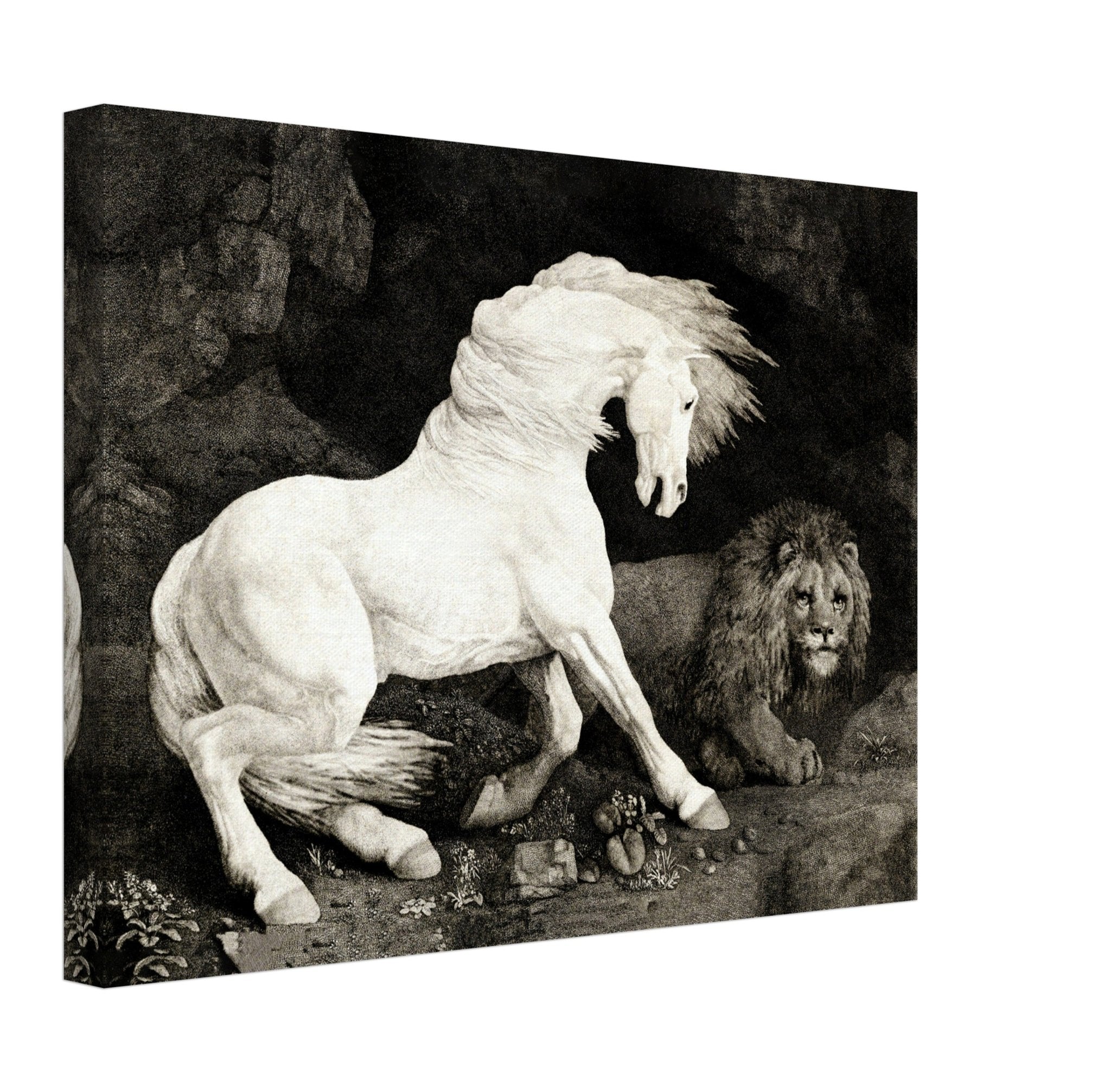 Vintage Frightened Horse Digital Download, A Horse Affrighted By A Lion - George Stubbs Printable D/load - WallArtPrints4U