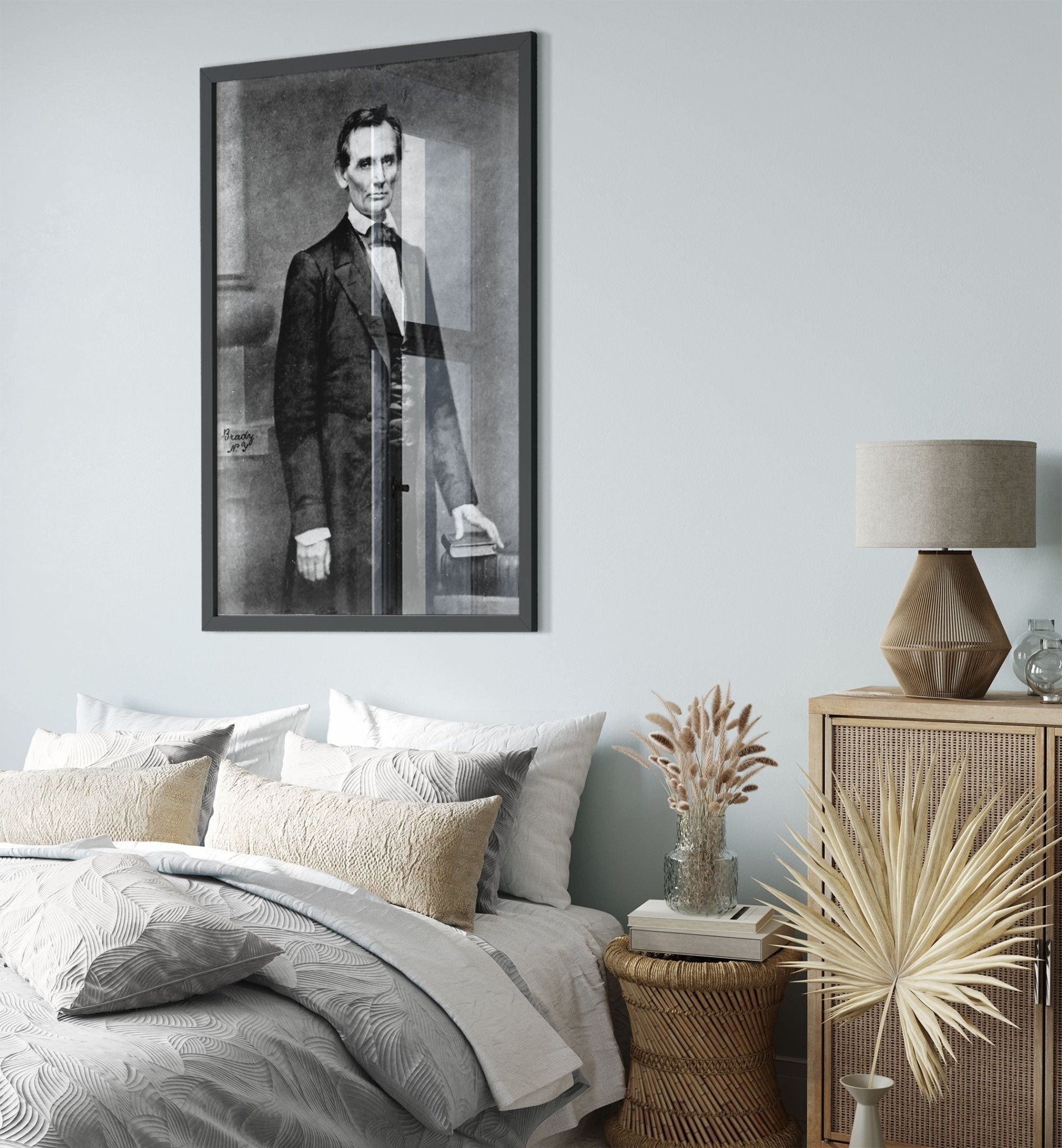 Abraham Lincoln Portrait Photo Framed, Famous Framed Print Photo From 1860, Photo That Propelled Lincoln To Greatness - WallArtPrints4U