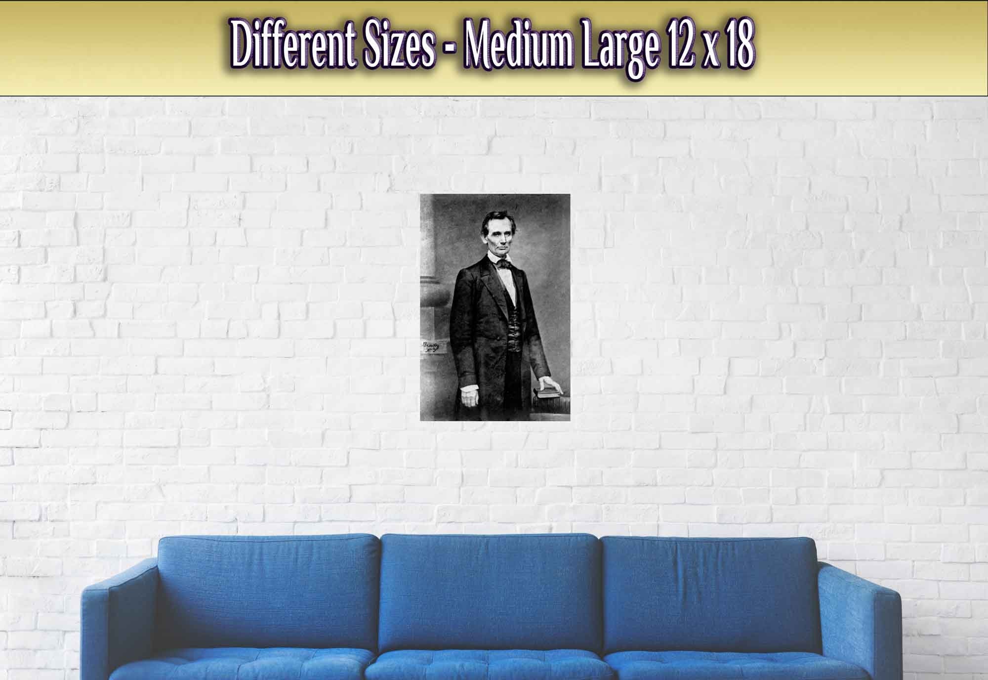 Abraham Lincoln Portrait Photo Poster, Famous Print Photo From 1860, Photo That Propelled Lincoln To Greatness - WallArtPrints4U