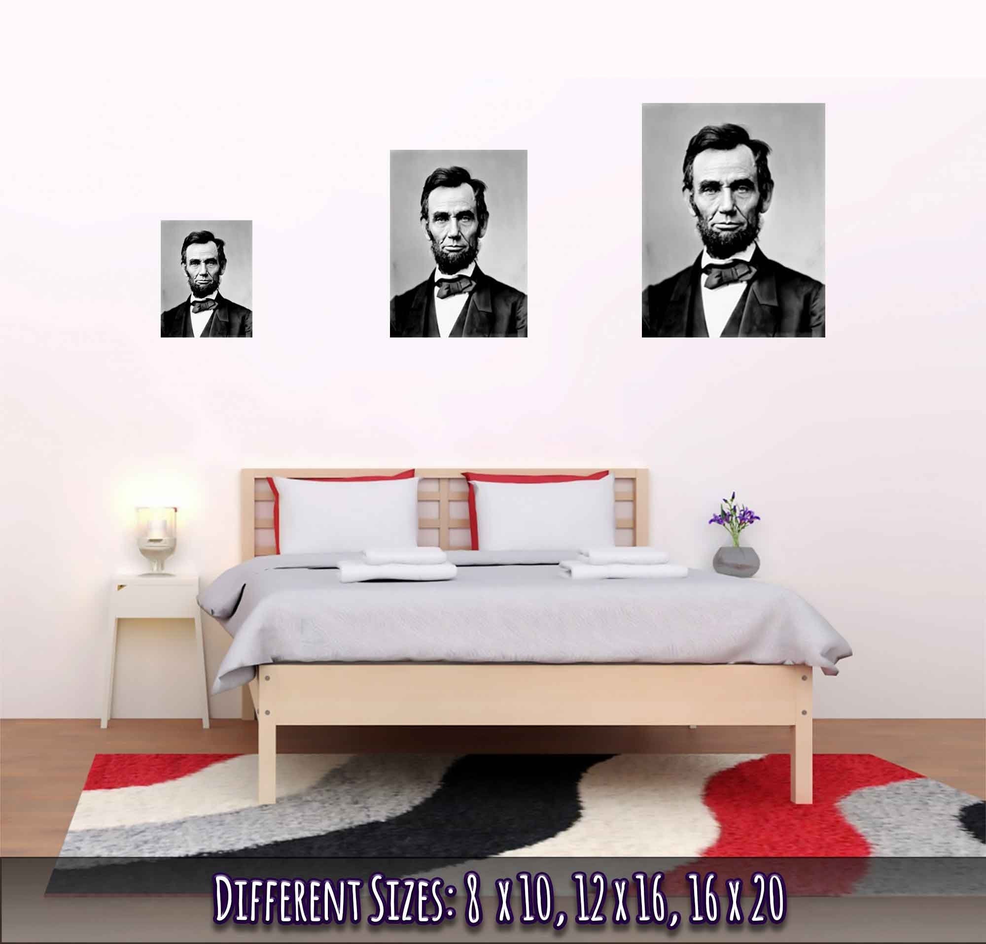 Abraham Lincoln Poster, 16th President Of Usa, Vintage Photo Portrait - Abraham Lincoln Print - WallArtPrints4U