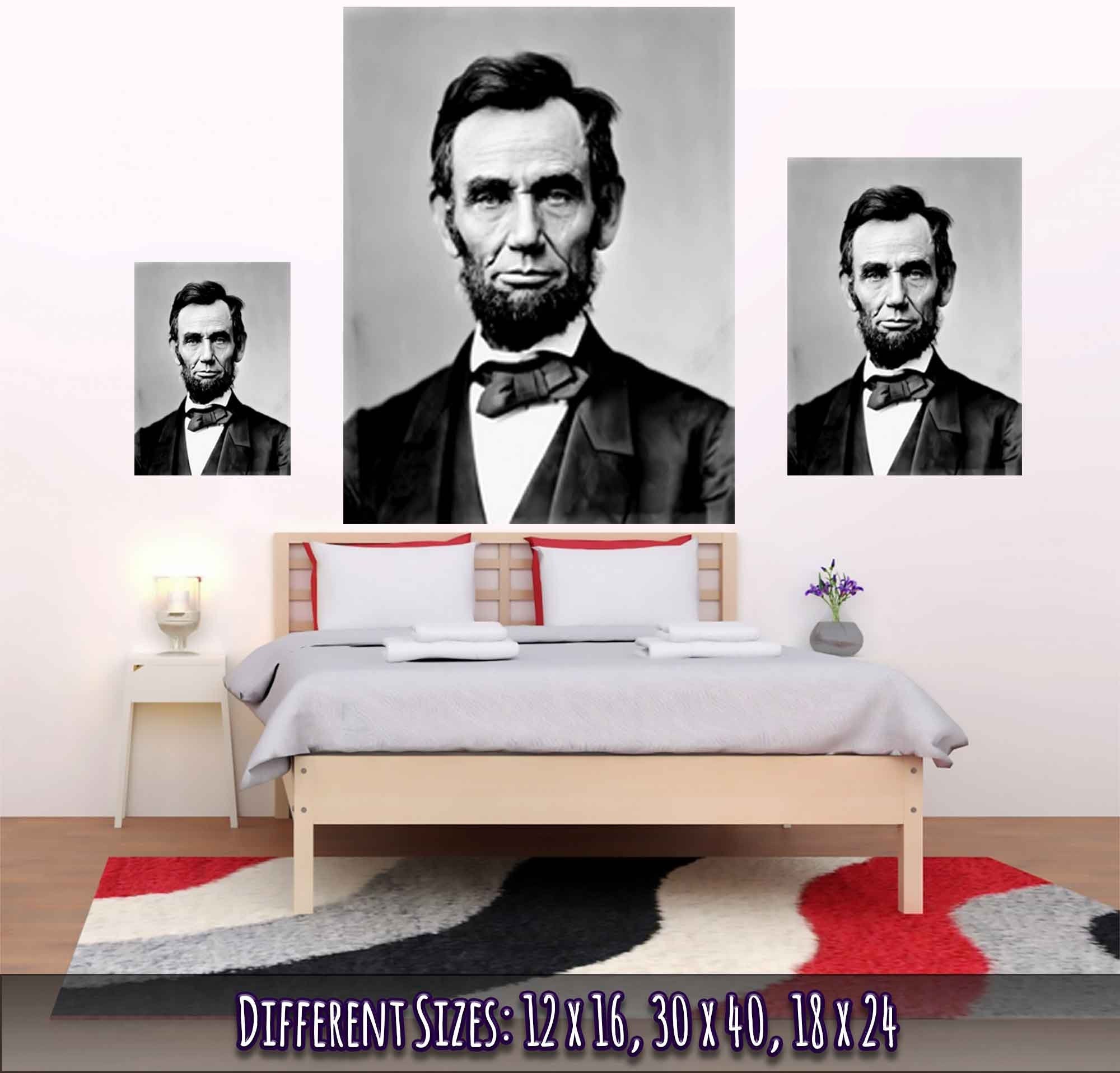 Abraham Lincoln Poster, 16th President Of Usa, Vintage Photo Portrait - Abraham Lincoln Print - WallArtPrints4U