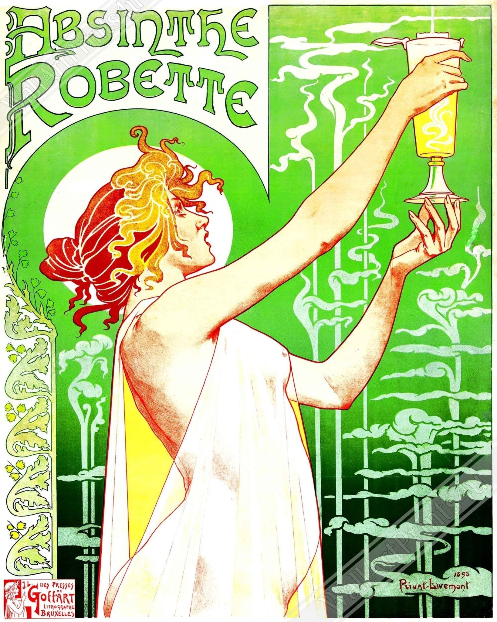 Absinthe Canvas - Absinthe Ban - Absinthe Robette Canvas Print 1896 - WallArtPrints4U