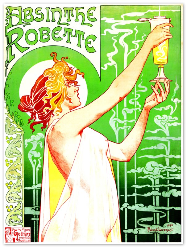 Absinthe Poster - Absinthe Ban - Absinthe Robette Poster Print 1896 - WallArtPrints4U