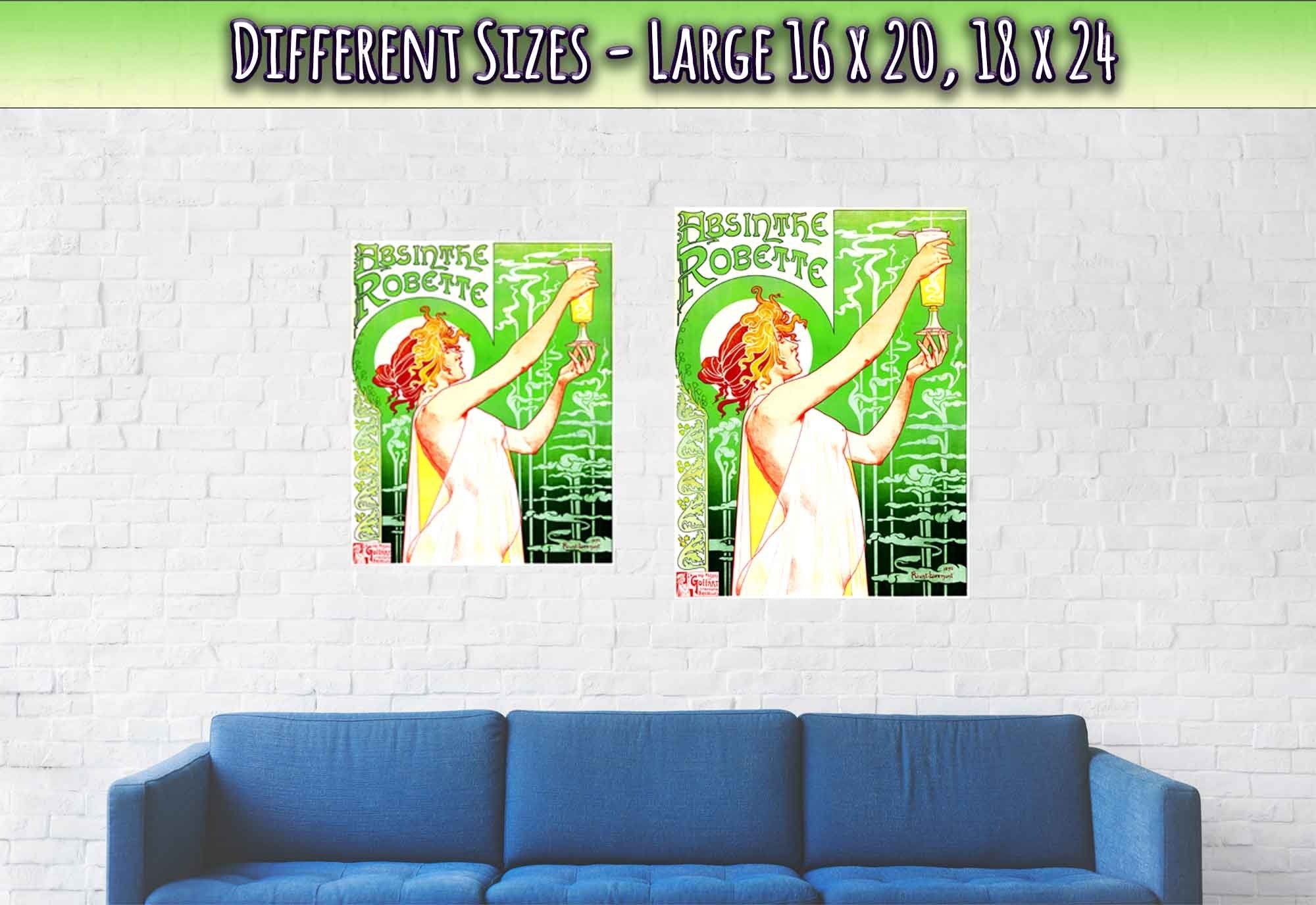 Absinthe Poster - Absinthe Ban - Absinthe Robette Poster Print 1896 - WallArtPrints4U