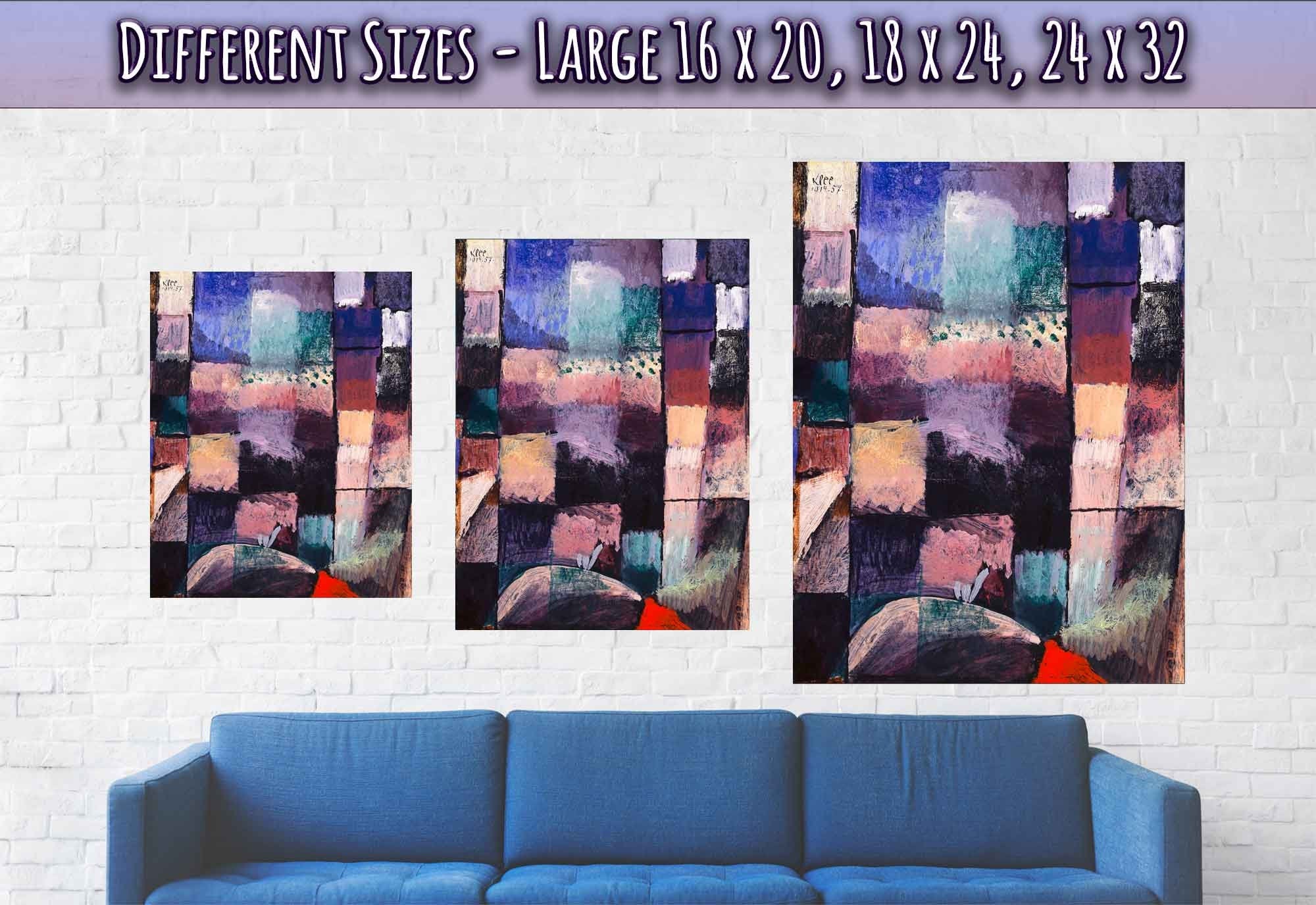 Abstract Art Poster, Paul Klee Prints About A Motif From Hammermet 1914 Vintage Poster - WallArtPrints4U