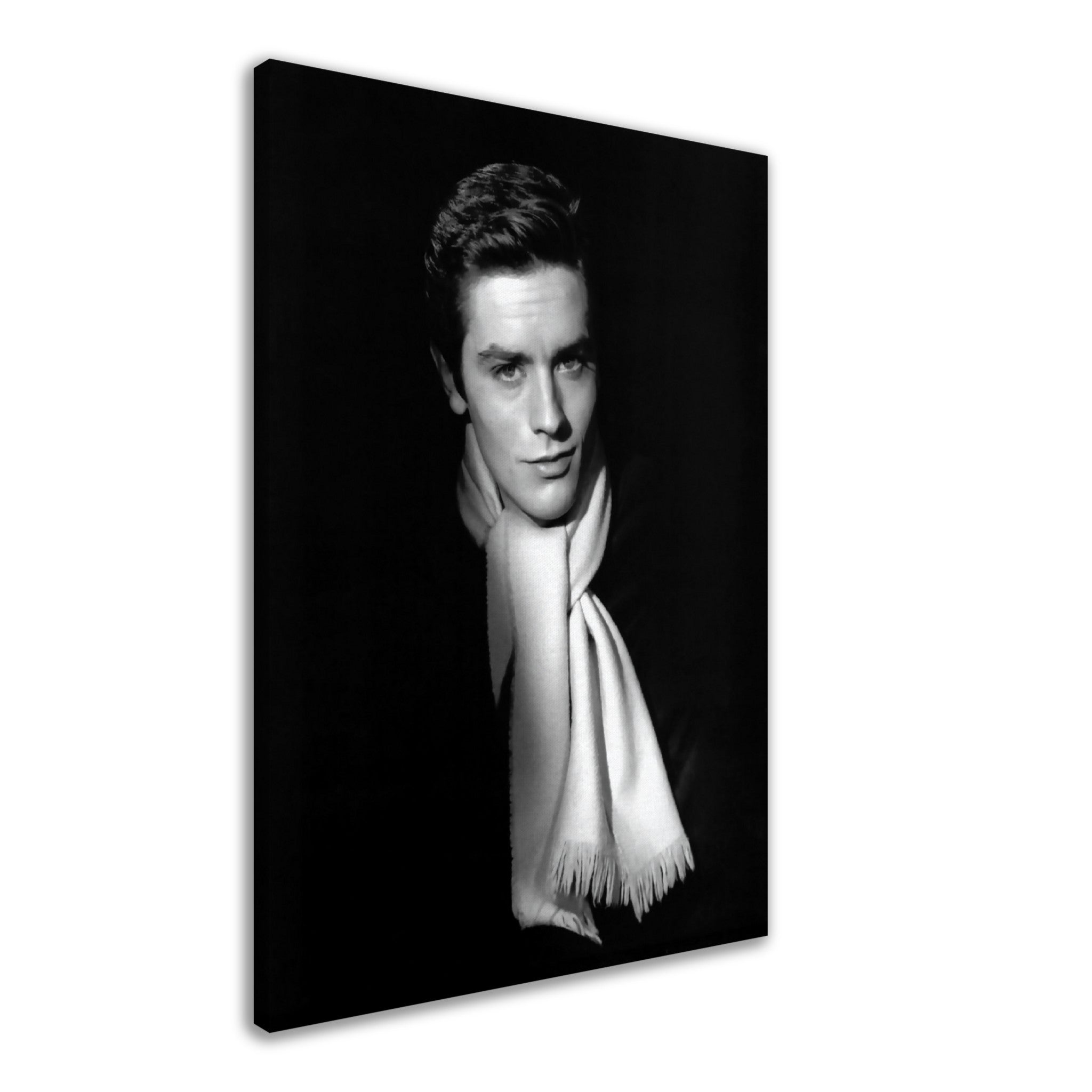 Alain Delon Canvas, 1960'S Male Sex Symbol, Vintage Photo, Alain Delon Canvas Print, Silver Screen Star - WallArtPrints4U