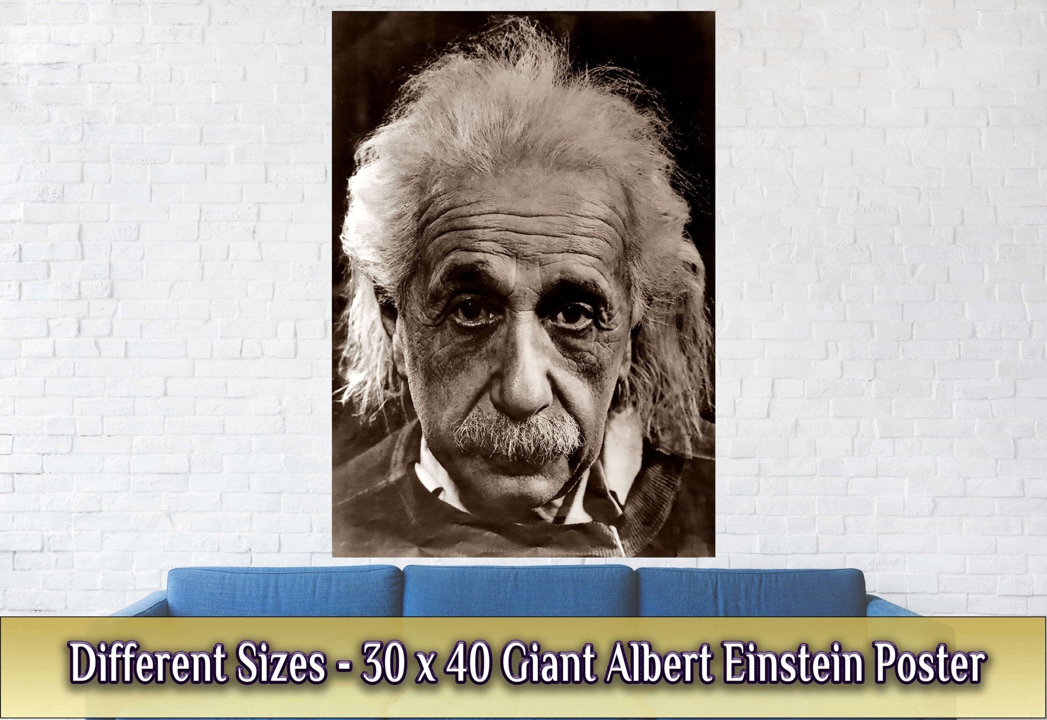 Albert Einstein Poster, Relativity Father Of Physics, Vintage Photo - Iconic Albert Einstein Print - WallArtPrints4U