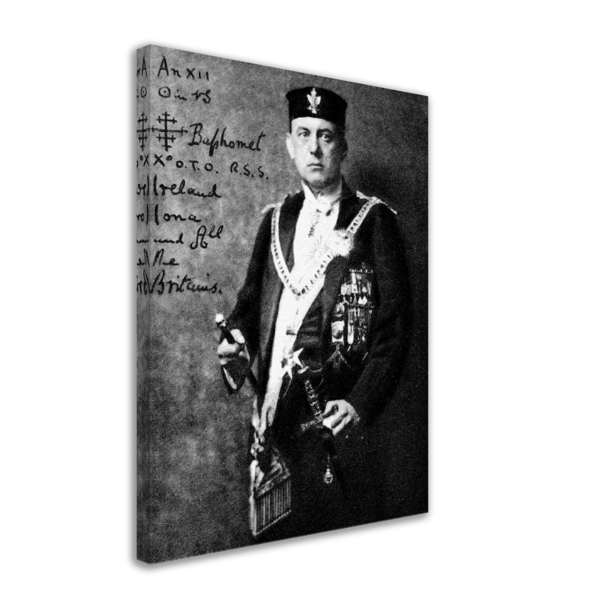 Aleister Crowley Canvas Print Famous Occultist, - WallArtPrints4U