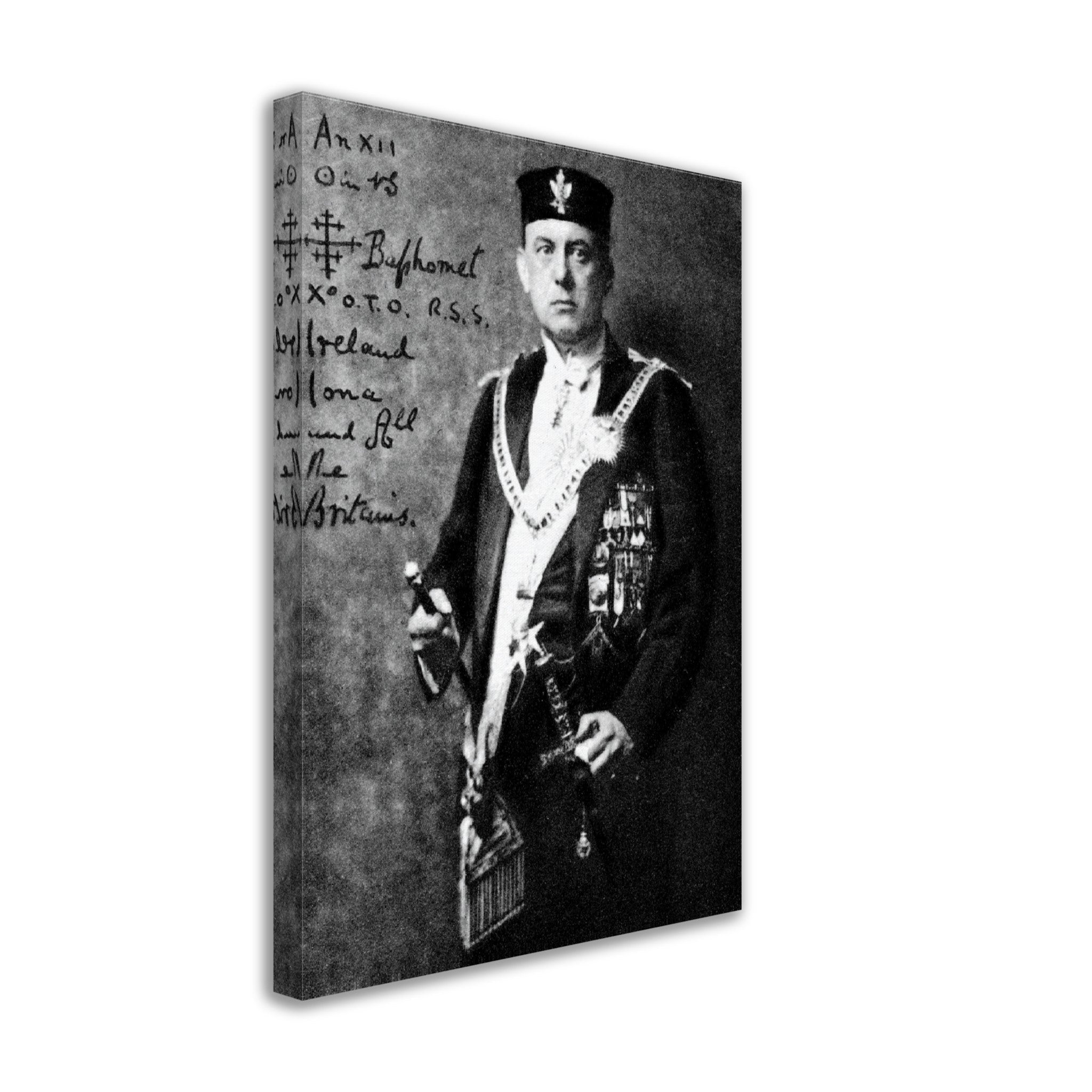 Aleister Crowley Canvas Print Famous Occultist, - WallArtPrints4U