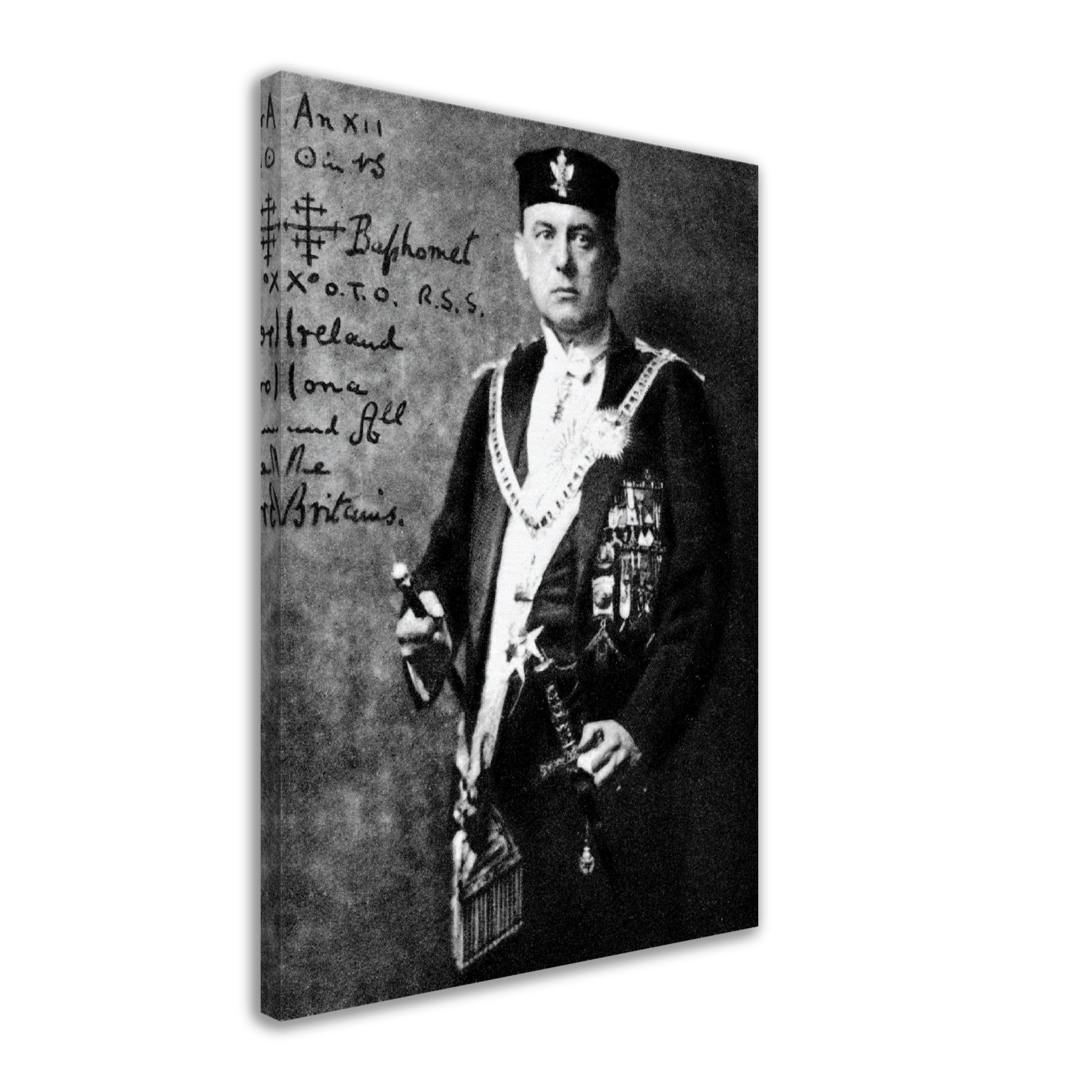 Aleister Crowley Canvas Print Famous Occultist, - WallArtPrints4U