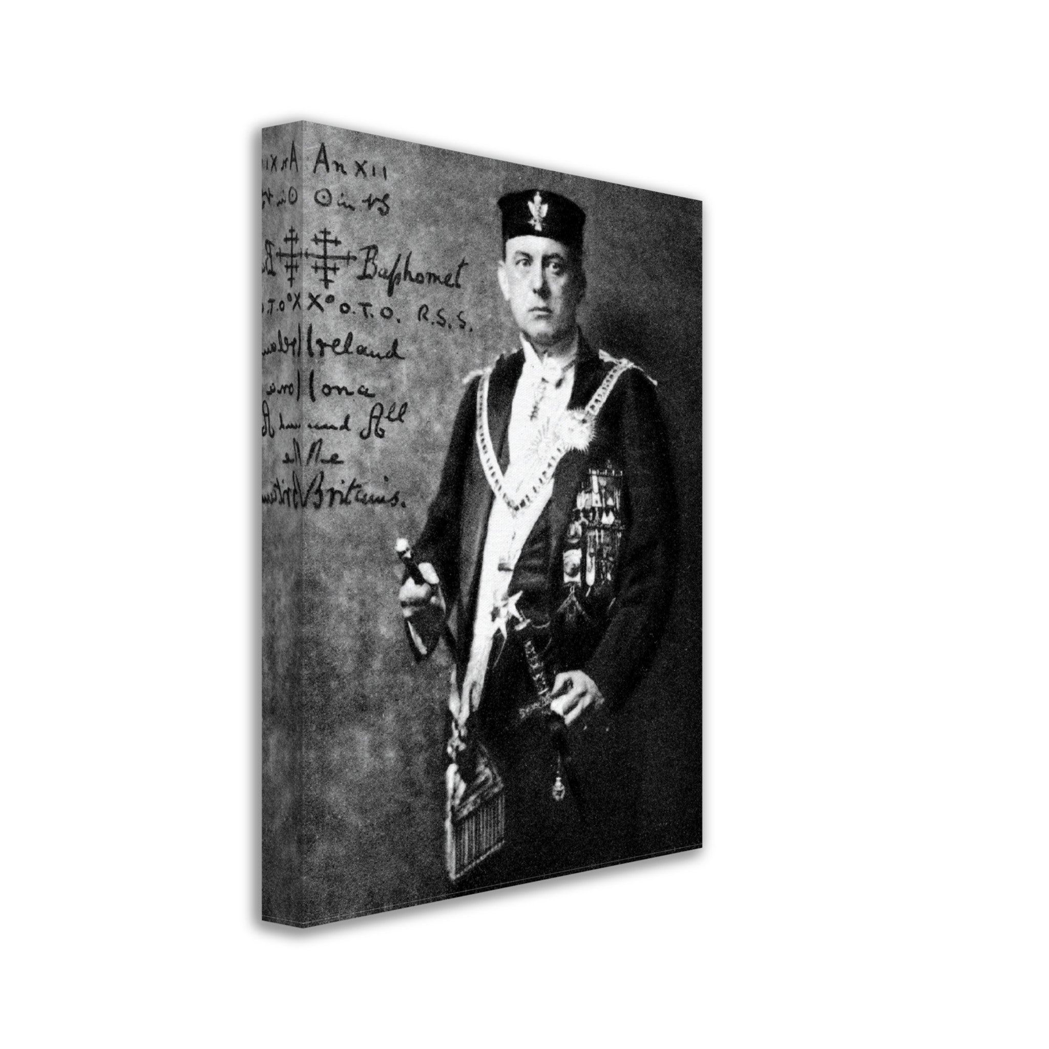 Aleister Crowley Canvas Print Famous Occultist, - WallArtPrints4U