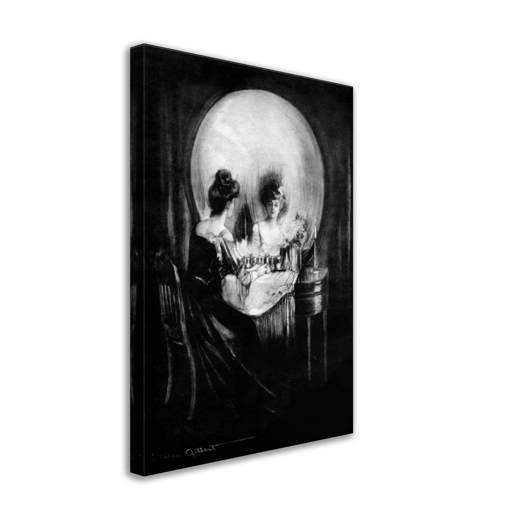 All Is Vanity Canvas Print - Human Skull Illusion Canvas - All Is Vanity Print Charles Allan Gilbert - WallArtPrints4U