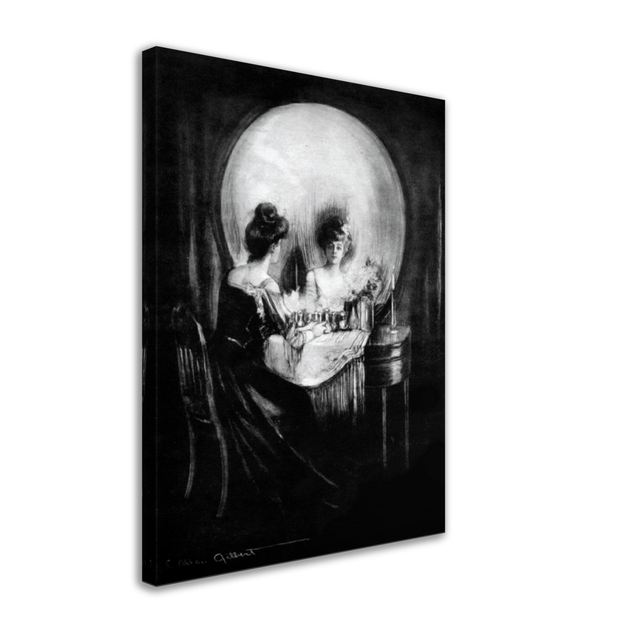 All Is Vanity Canvas Print - Human Skull Illusion Canvas - All Is Vanity Print Charles Allan Gilbert - WallArtPrints4U