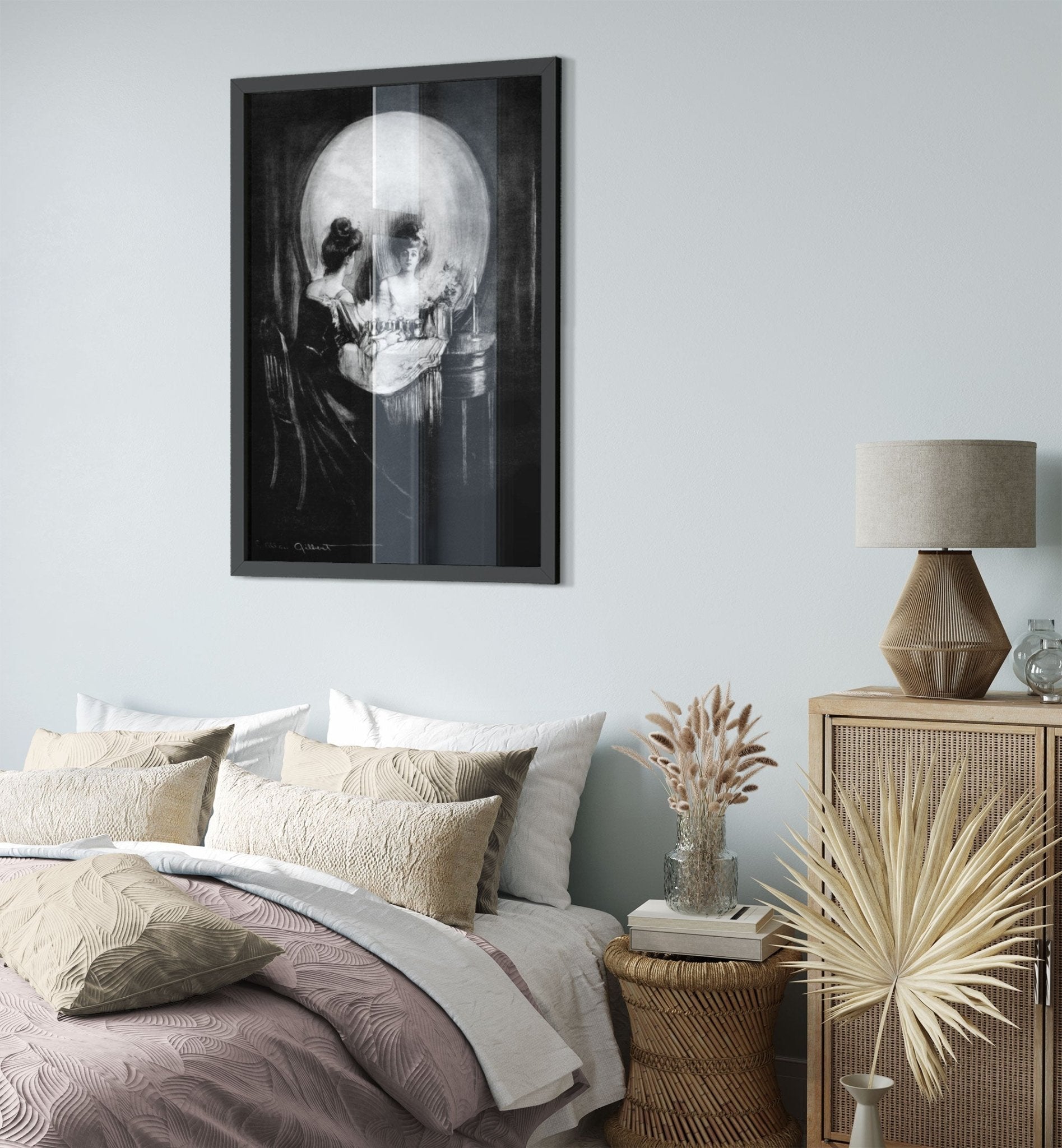 All Is Vanity Framed Print - Human Skull Illusion Framed - All Is Vanity Print Charles Allan Gilbert - WallArtPrints4U