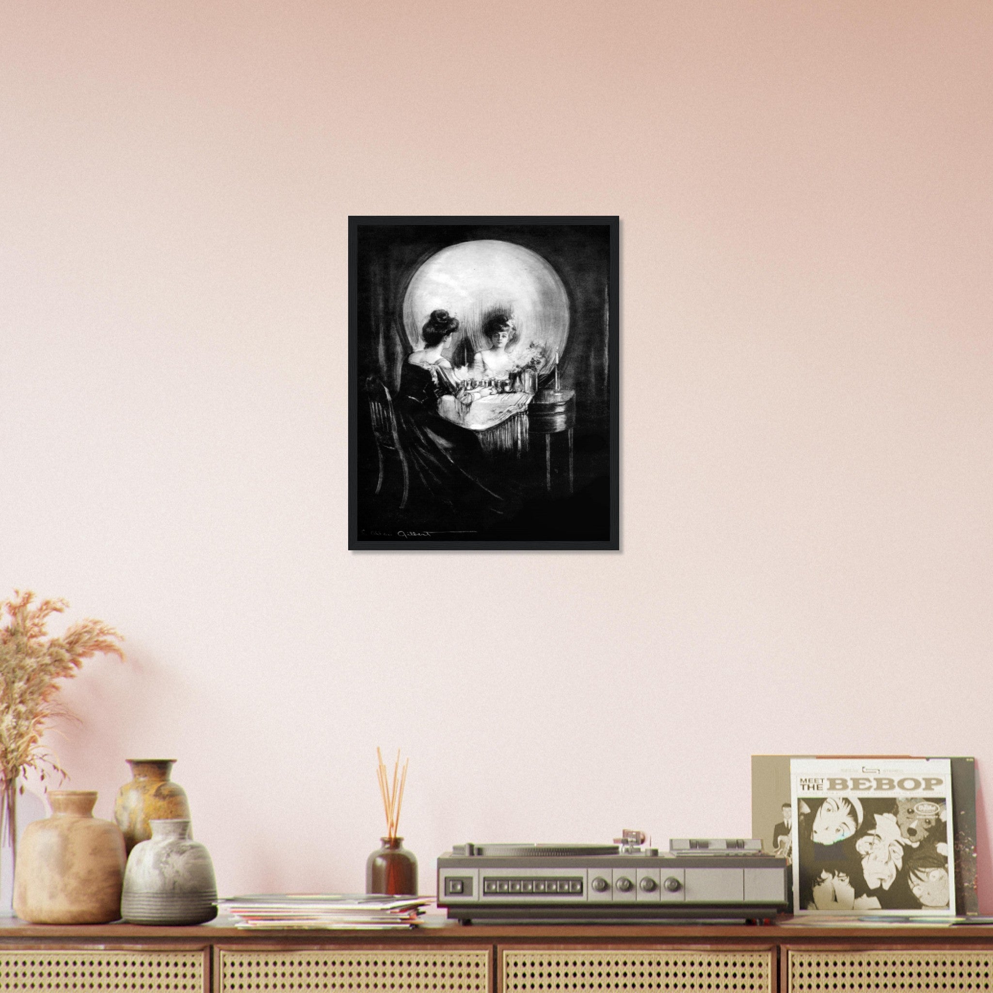 All Is Vanity Framed Print - Human Skull Illusion Framed - All Is Vanity Print Charles Allan Gilbert - WallArtPrints4U