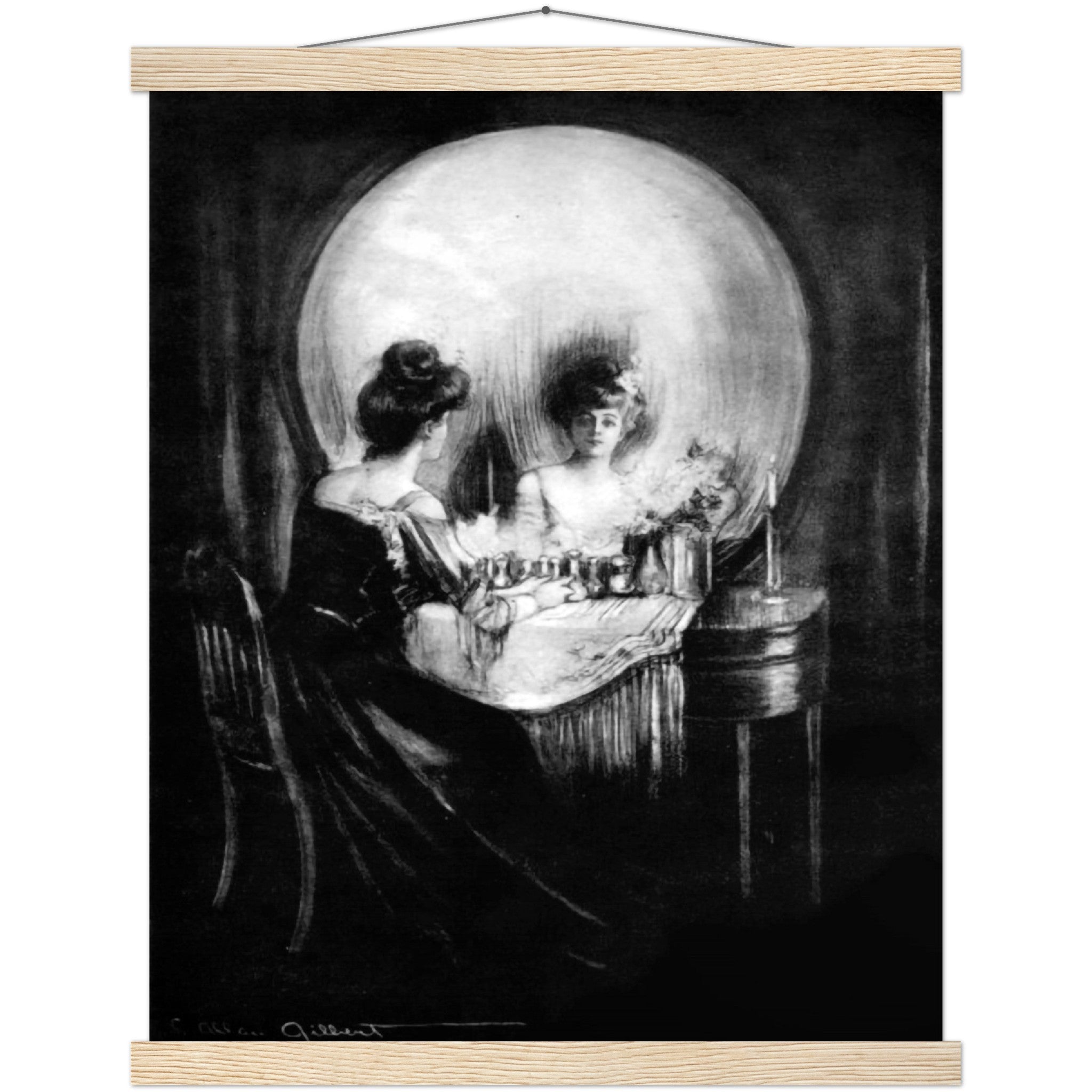 All Is Vanity Poster - Human Skull Illusion Poster - All Is Vanity Print Charles Allan Gilbert - WallArtPrints4U