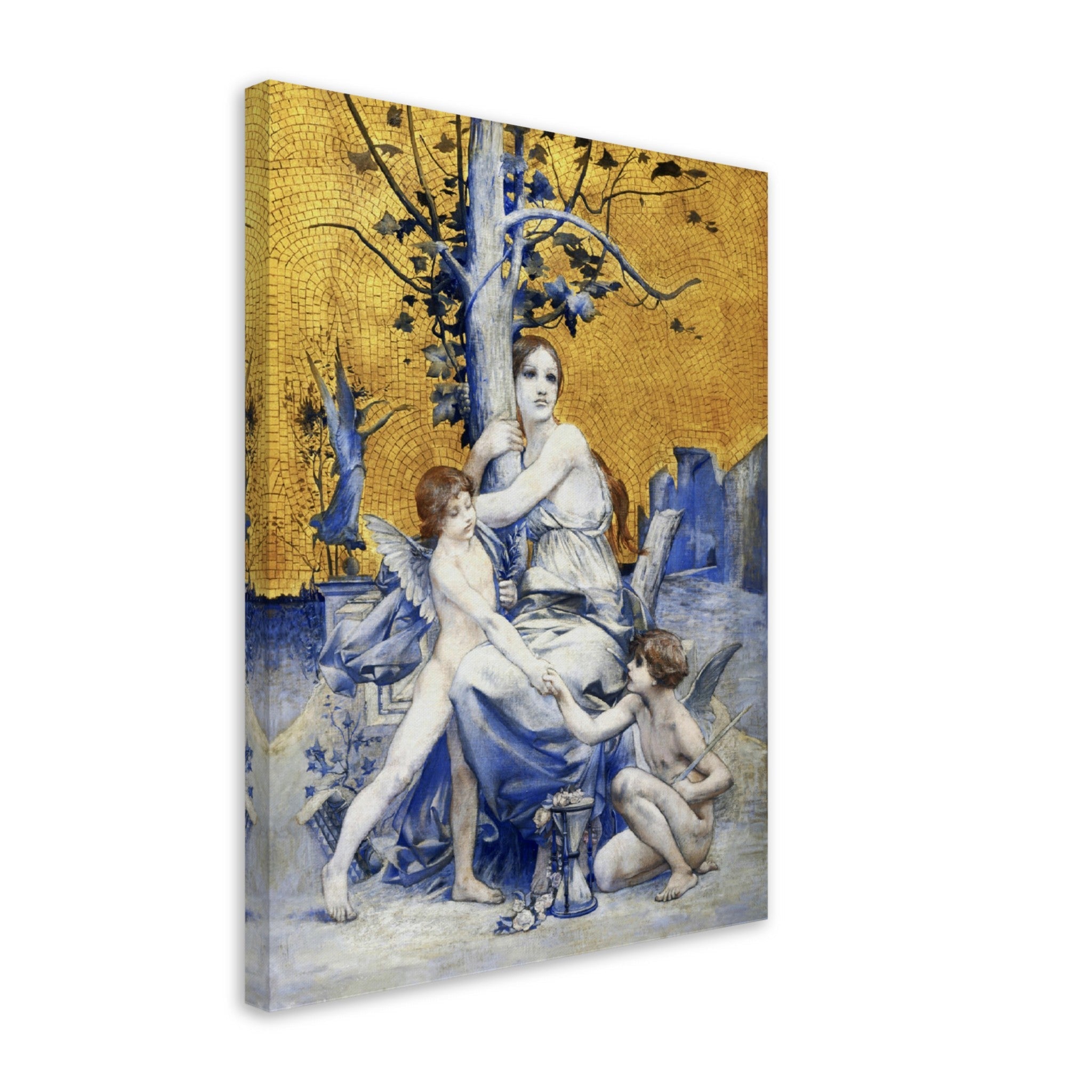 Allegory Of Time Canvas Print Canvas Luc Oliver Merson 1896 Vintage Canvas Print With Hangers Option - WallArtPrints4U