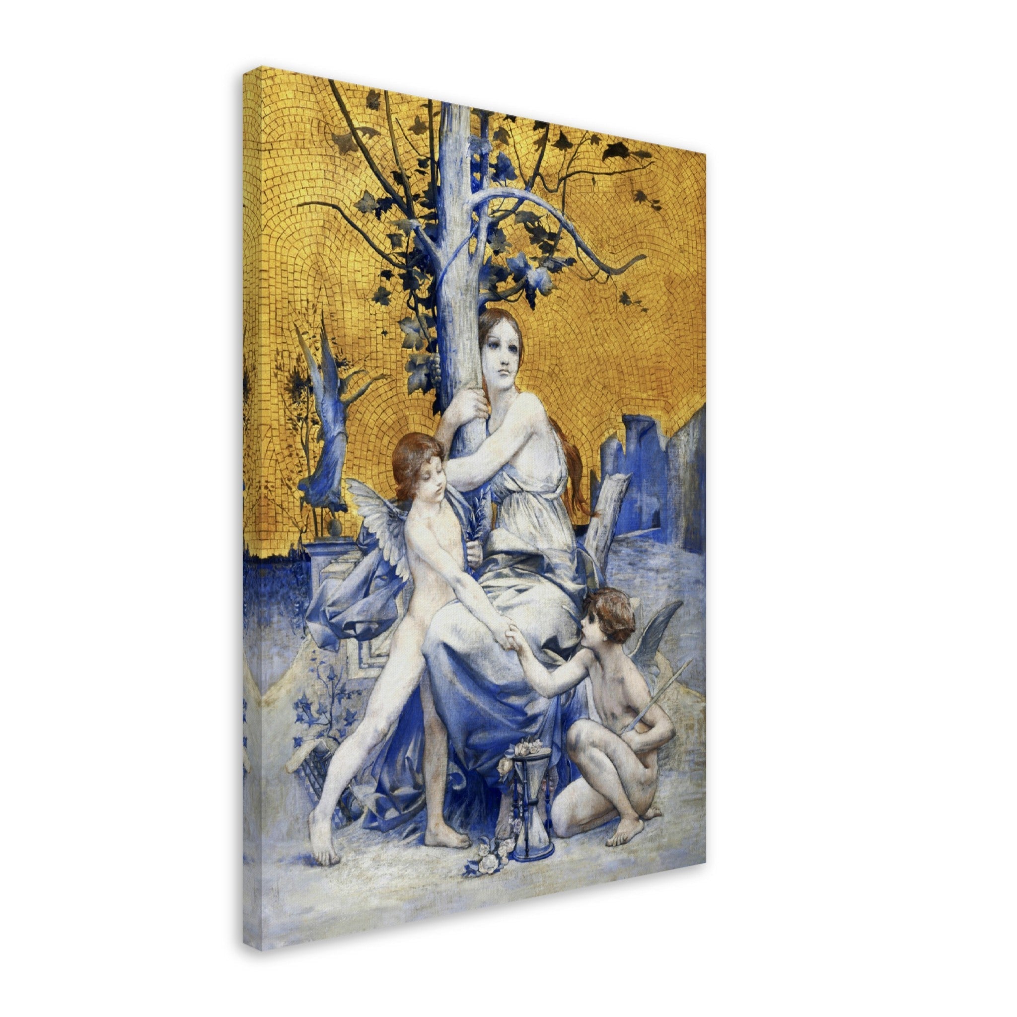 Allegory Of Time Canvas Print Canvas Luc Oliver Merson 1896 Vintage Canvas Print With Hangers Option - WallArtPrints4U
