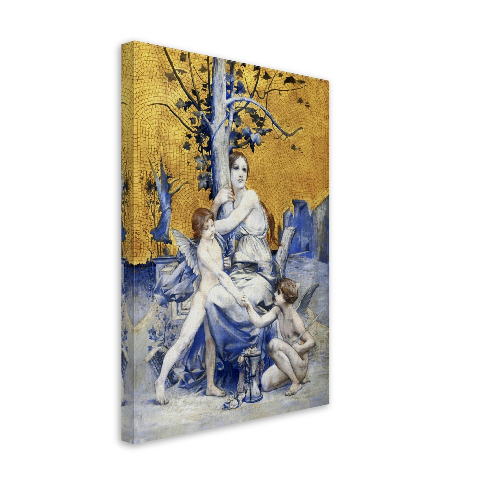 Allegory Of Time Canvas Print Canvas Luc Oliver Merson 1896 Vintage Canvas Print With Hangers Option - WallArtPrints4U