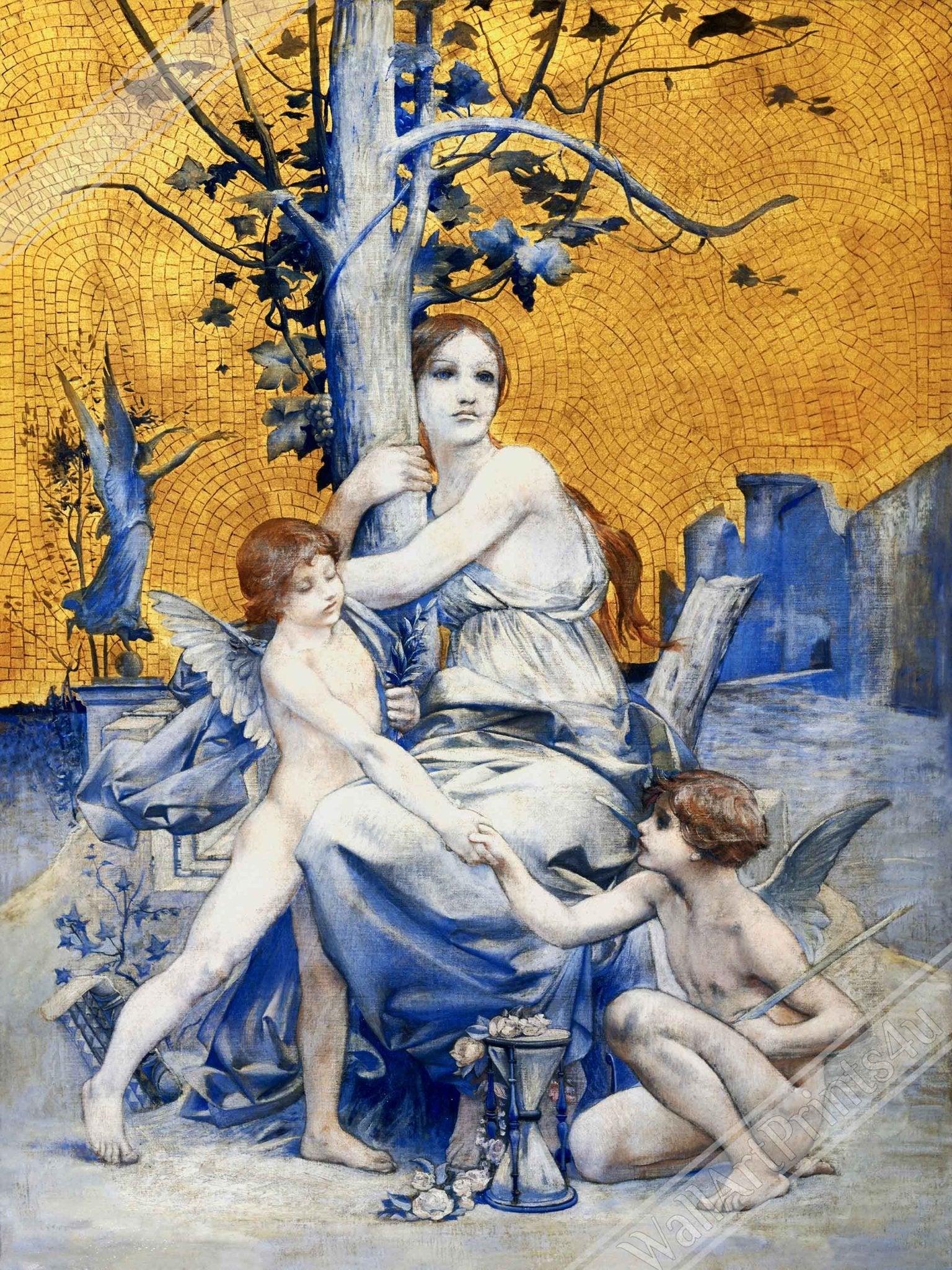 Allegory Of Time Canvas Print Canvas Luc Oliver Merson 1896 Vintage Canvas Print With Hangers Option - WallArtPrints4U