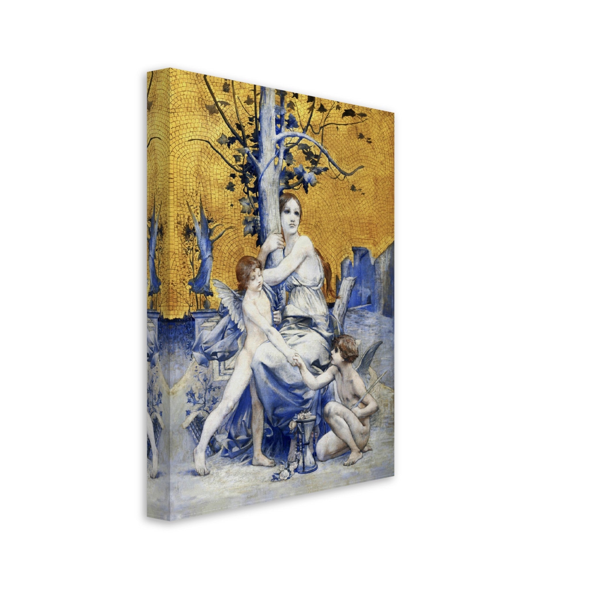 Allegory Of Time Canvas Print Canvas Luc Oliver Merson 1896 Vintage Canvas Print With Hangers Option - WallArtPrints4U